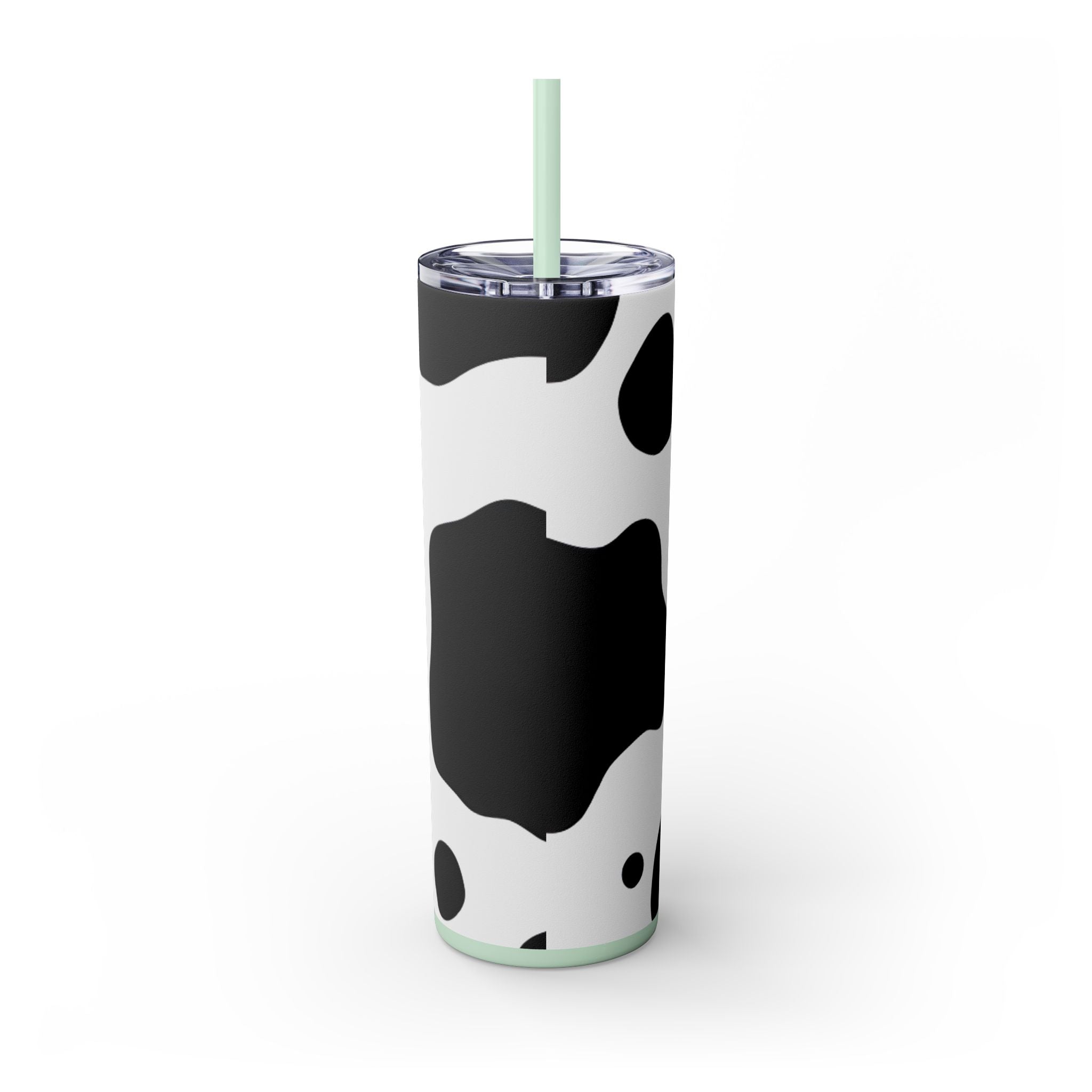 Cow Print Focus Skinny Tumbler with Straw, 20oz, Artsulli - Art is Long, Life is Short, Mug, , , , , , , 