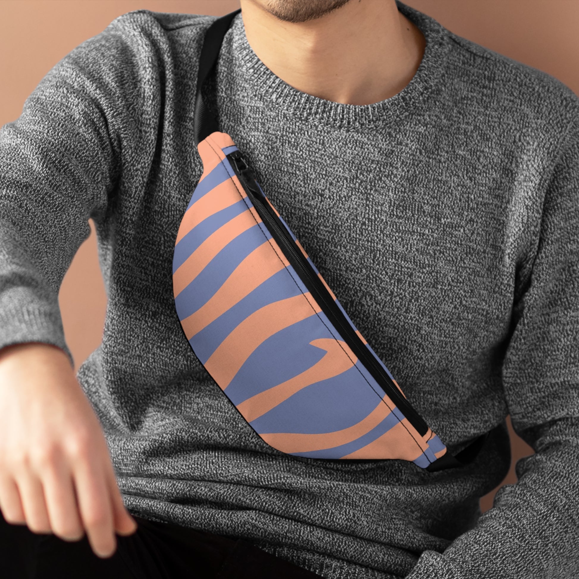Melting Zebra Stripes Fanny Pack, Artsulli - Art is Long, Life is Short, Bags, , , , , , , 