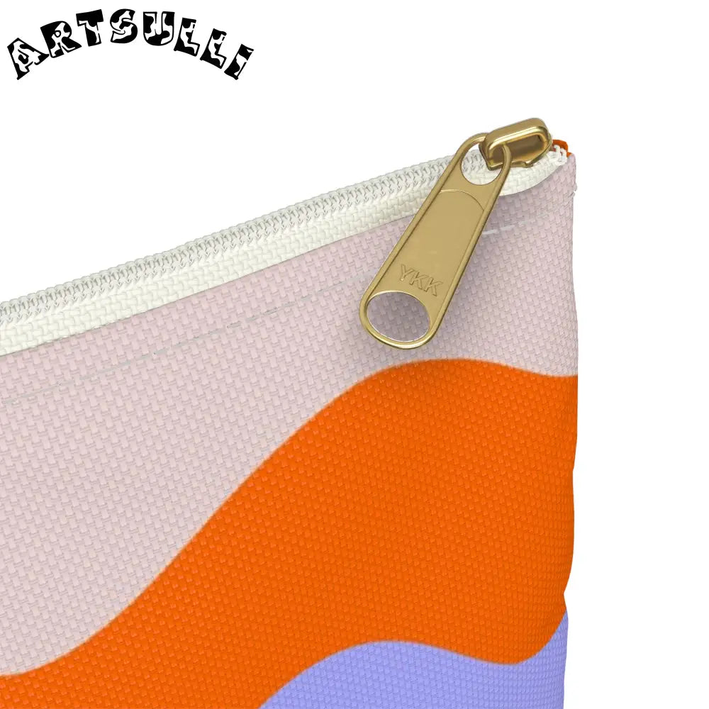 JAKKOUTTHEBXX Waves Red and Blue Accessory Pouch JAKKOUTTHEBXX