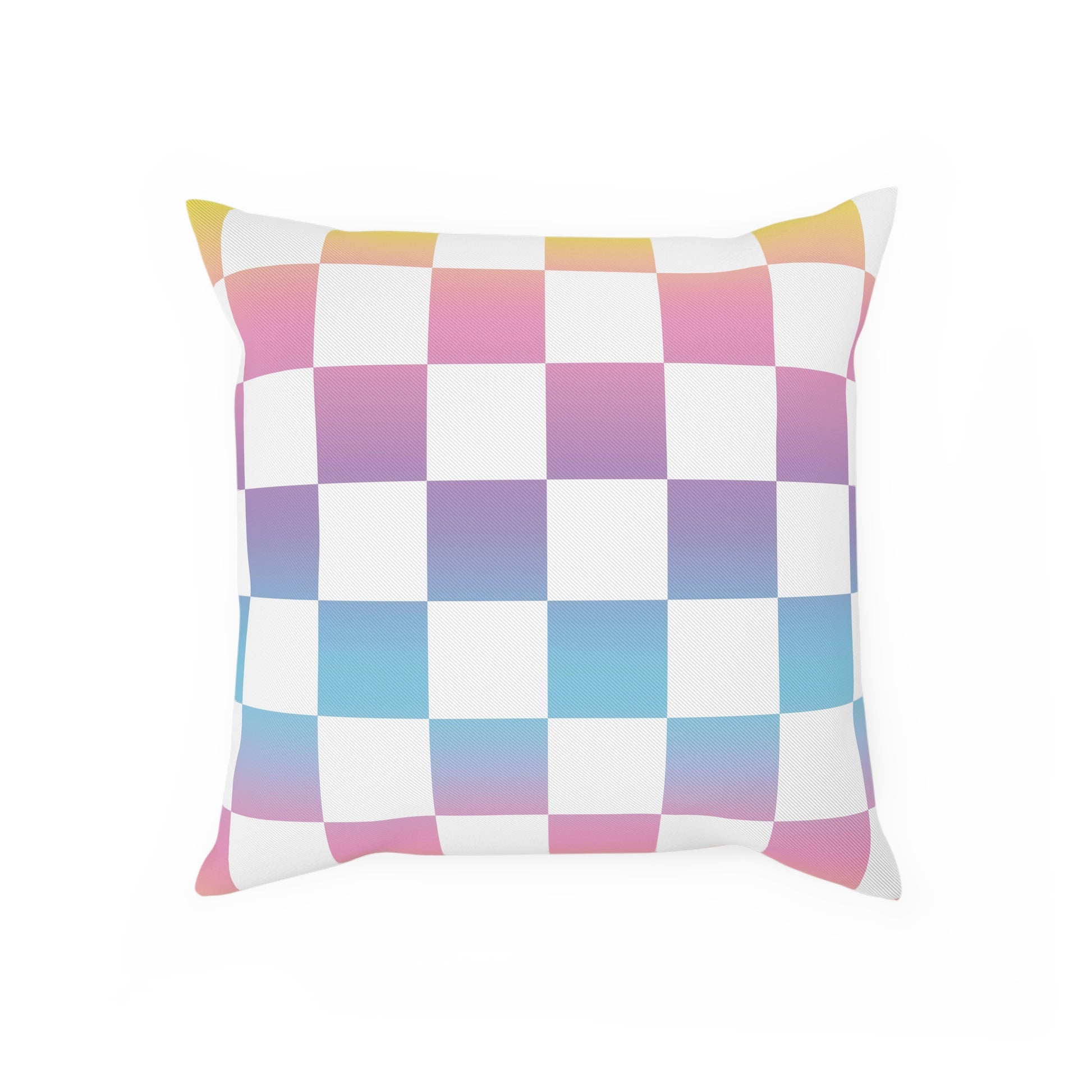 Vaporwave Check Cushion, Artsulli - Art is Long, Life is Short, Home Decor, Size, 15.7" × 15.7", , , , , 10504788430459473515