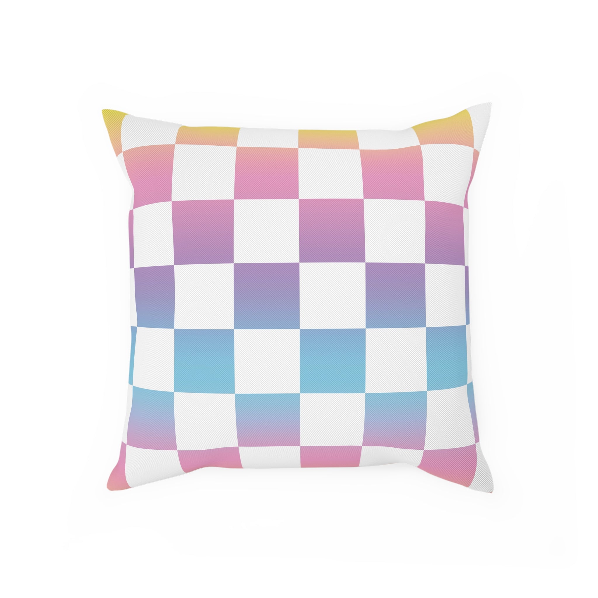 Vaporwave Check Cushion, Artsulli - Art is Long, Life is Short, Home Decor, Size, 15.7" × 15.7", , , , , 10504788430459473515