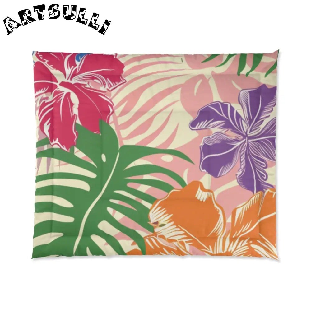 JAKKOUTTHEBXX Colorful Tropical Floral and Leaf Blanket 2025