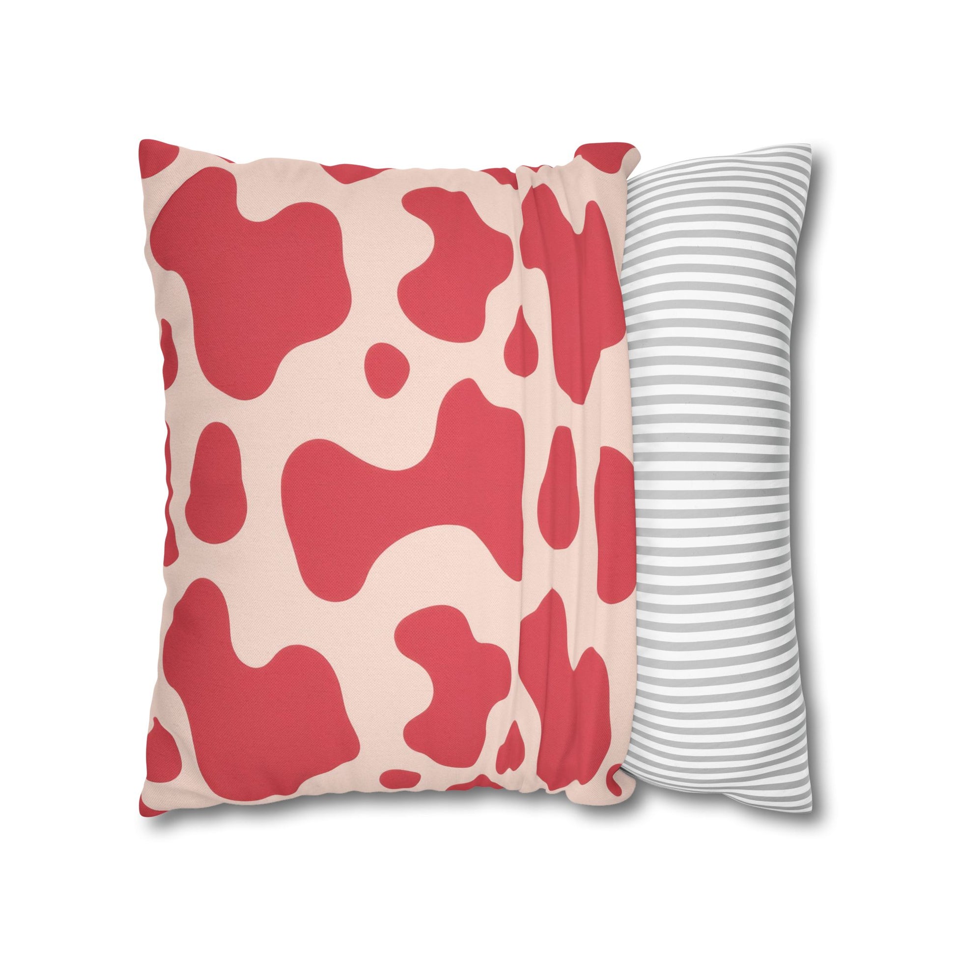 Red Jungle Cow Spun Polyester Square Pillowcase, Artsulli - Art is Long, Life is Short, Home Decor, , , , , , , 