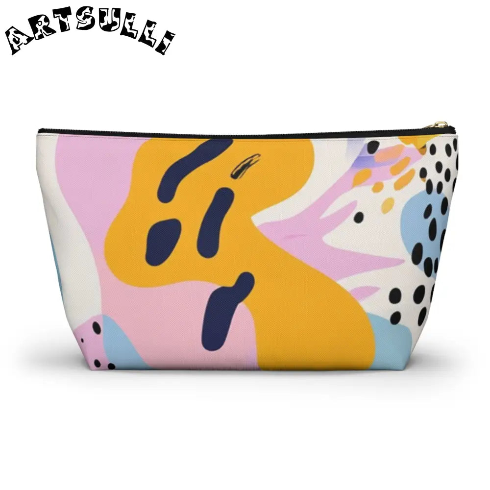 JAKKOUTTHEBXX Colorful Abstract Dots and Shapes Accessory Pouch w