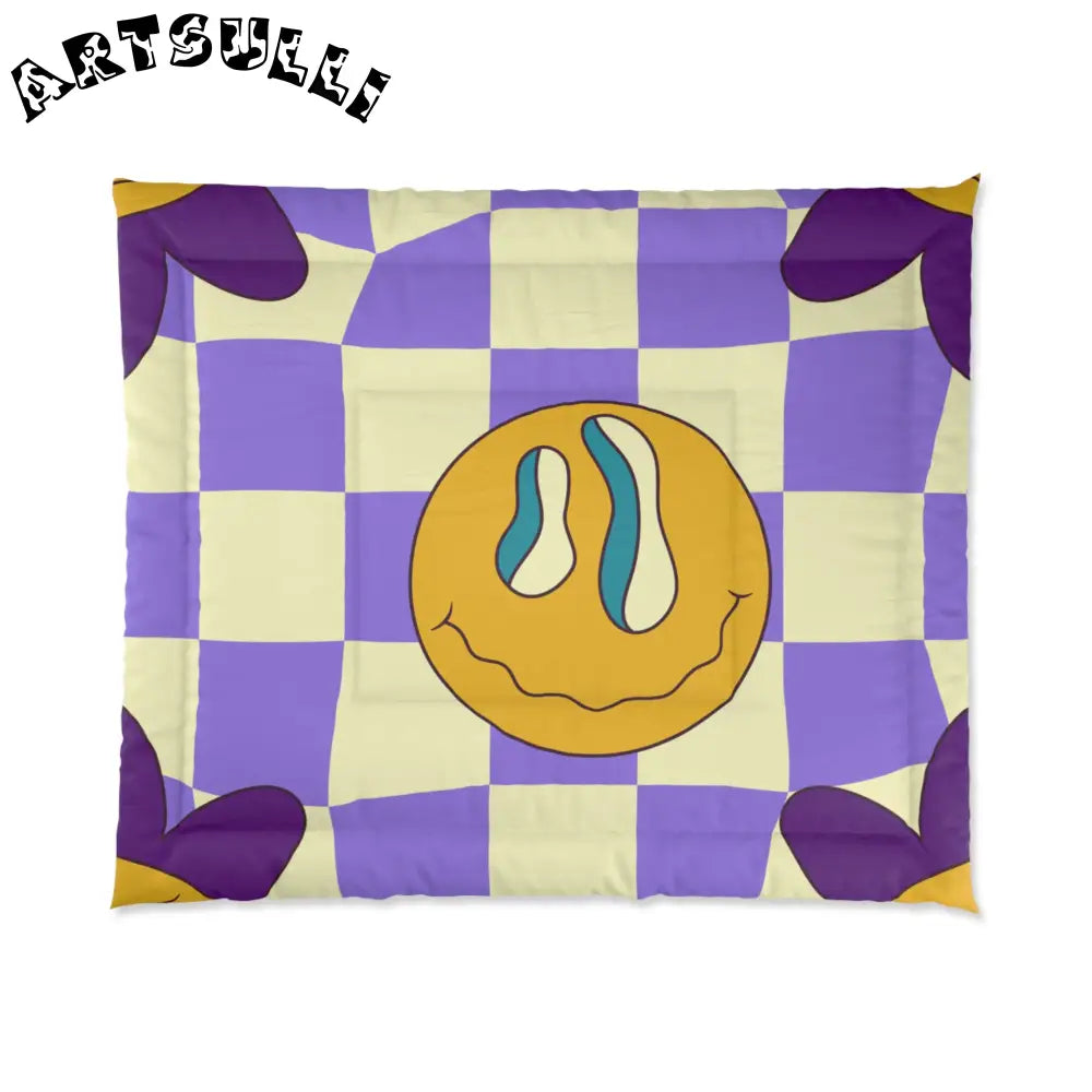 JAKKOUTTHEBXX Trippy Flower Power Motifs Comforter JAKKOUTTHEBXX