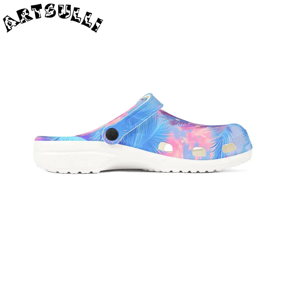 JAKKOUTTHEBXX Ethereal Pastel Palms EVA Foam Rubber Shoes (AOP)