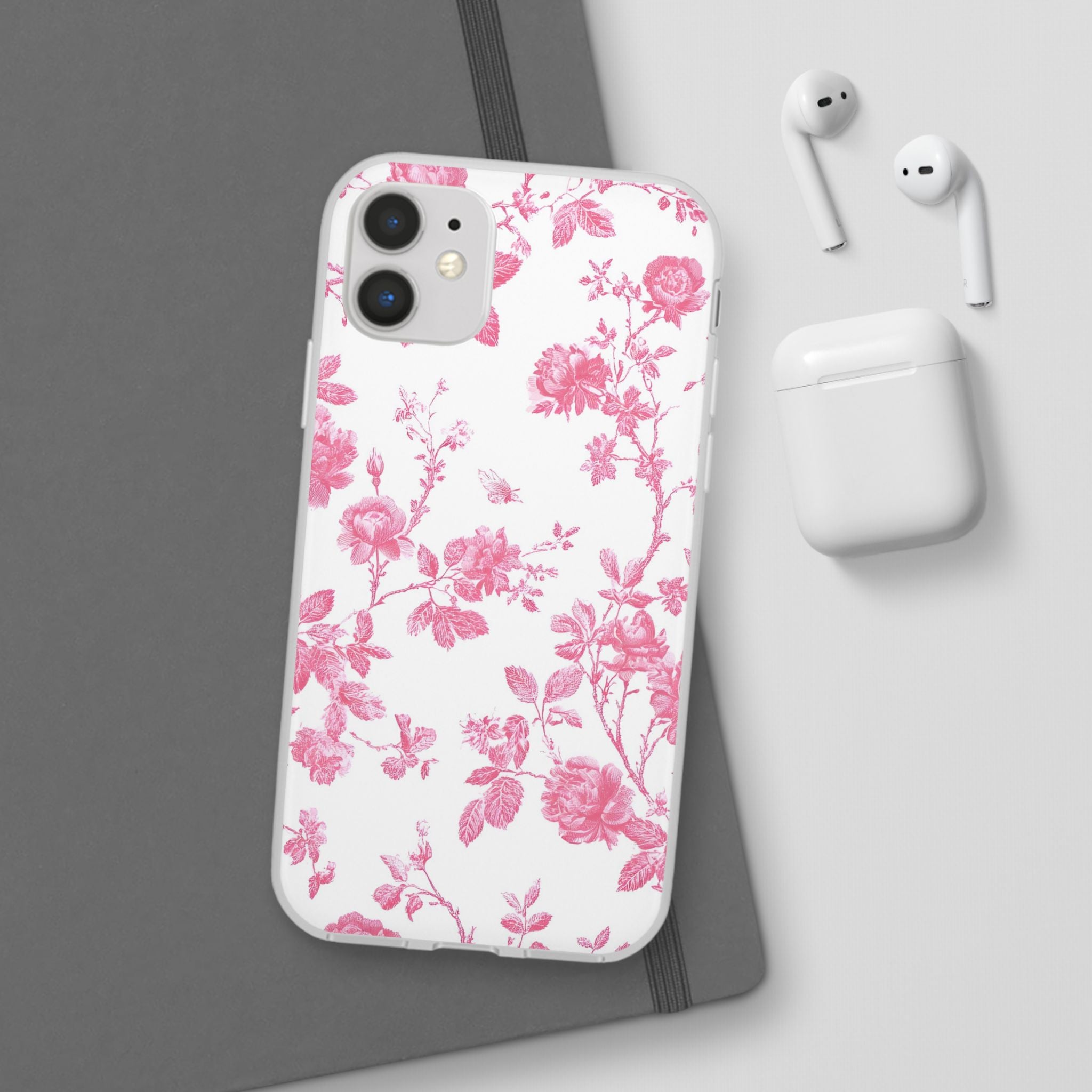 Pink and White Floral iPhone Case