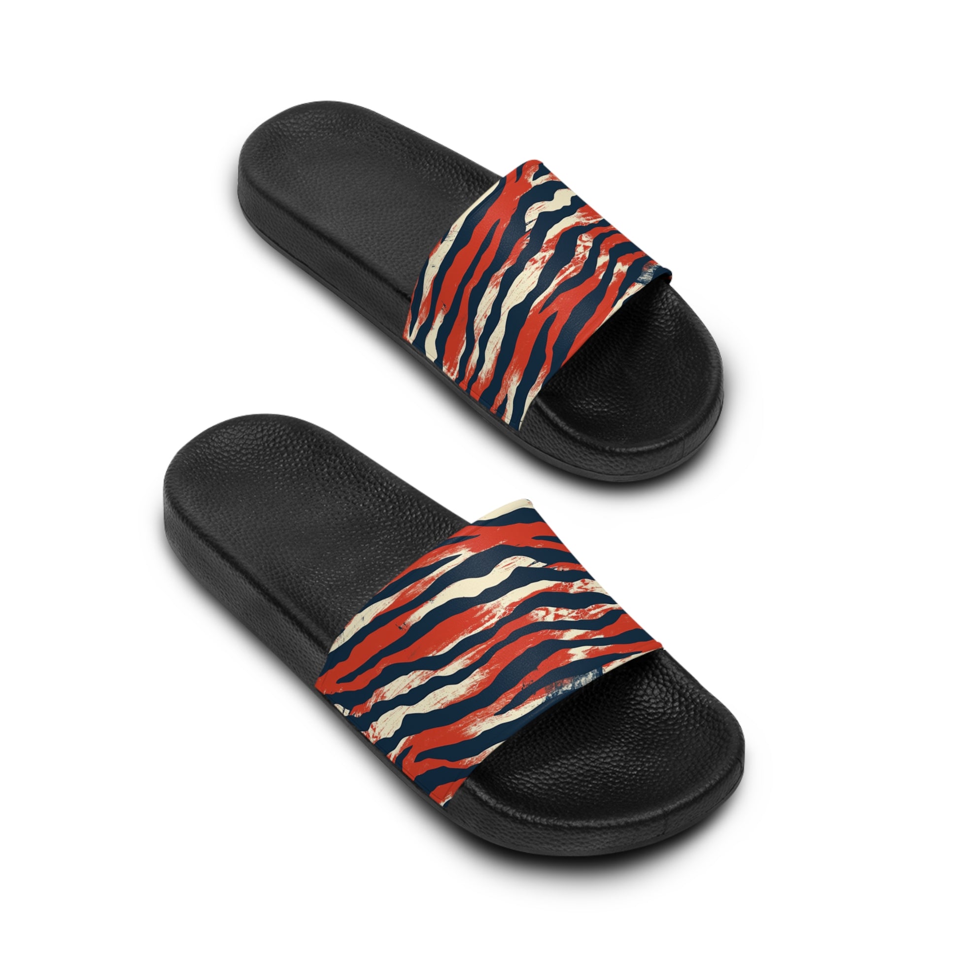 Capricious Tiger Wave Men's Slide Sandals, Artsulli - Art is Long, Life is Short, Shoes, , , , , , , 