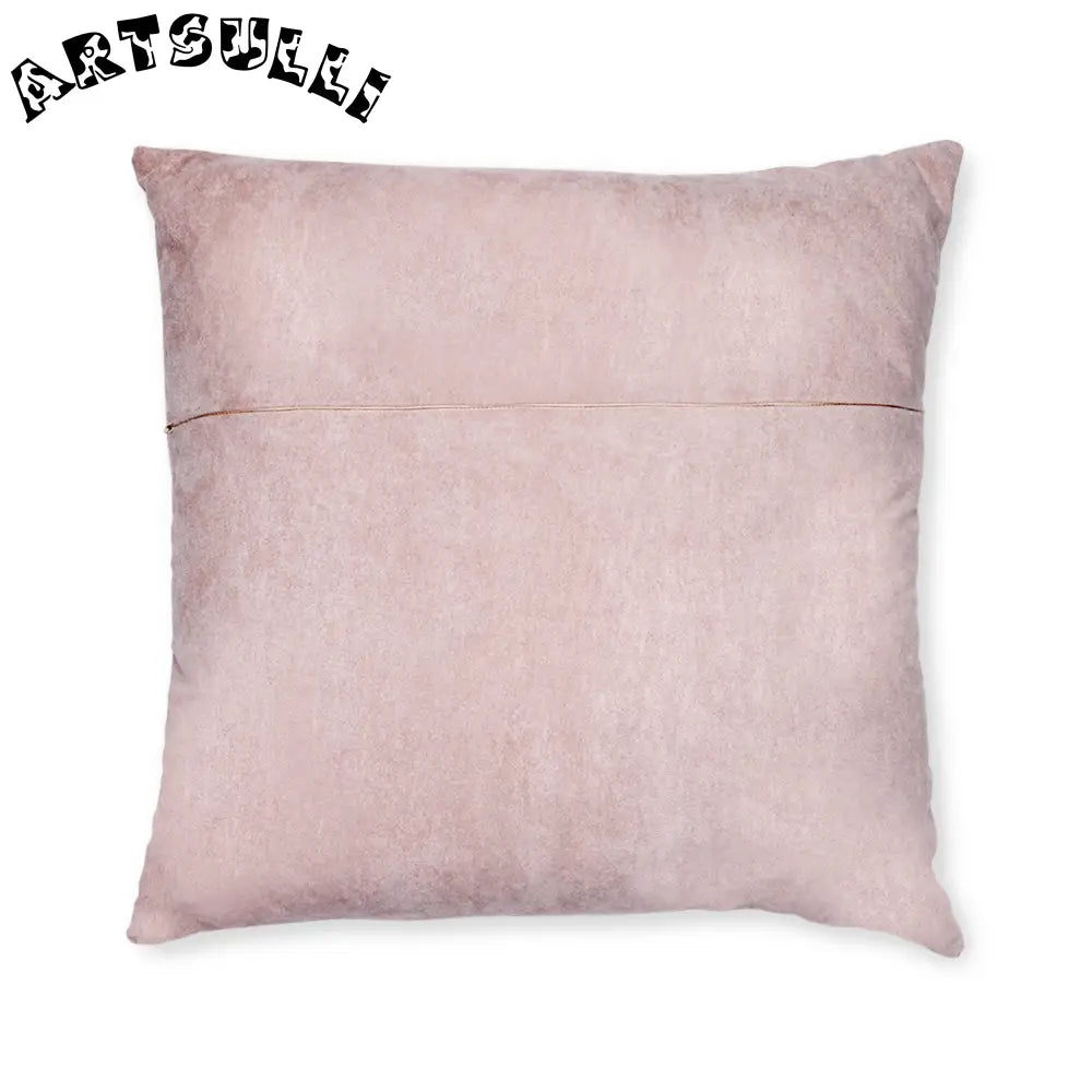 JAKKOUTTHEBXX The Colors Of Paint Splatter Square Pillow - Pink Back