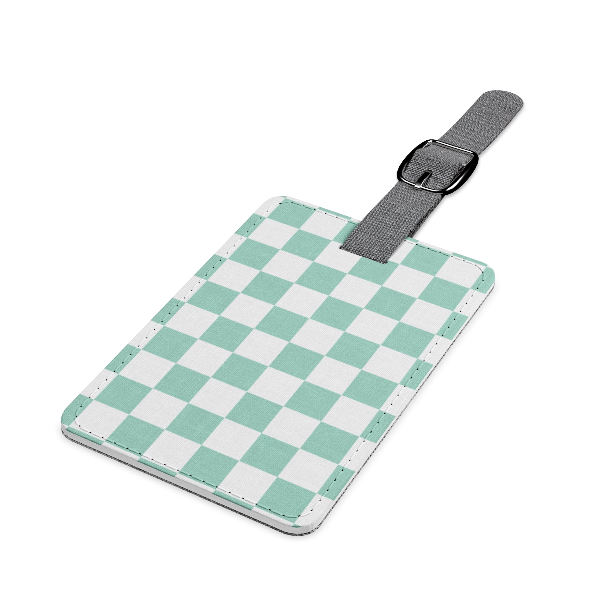 Chessboard Saffiano Polyester Luggage Tag, Rectangle, Artsulli - Art is Long, Life is Short, Accessories, , , , , , , 