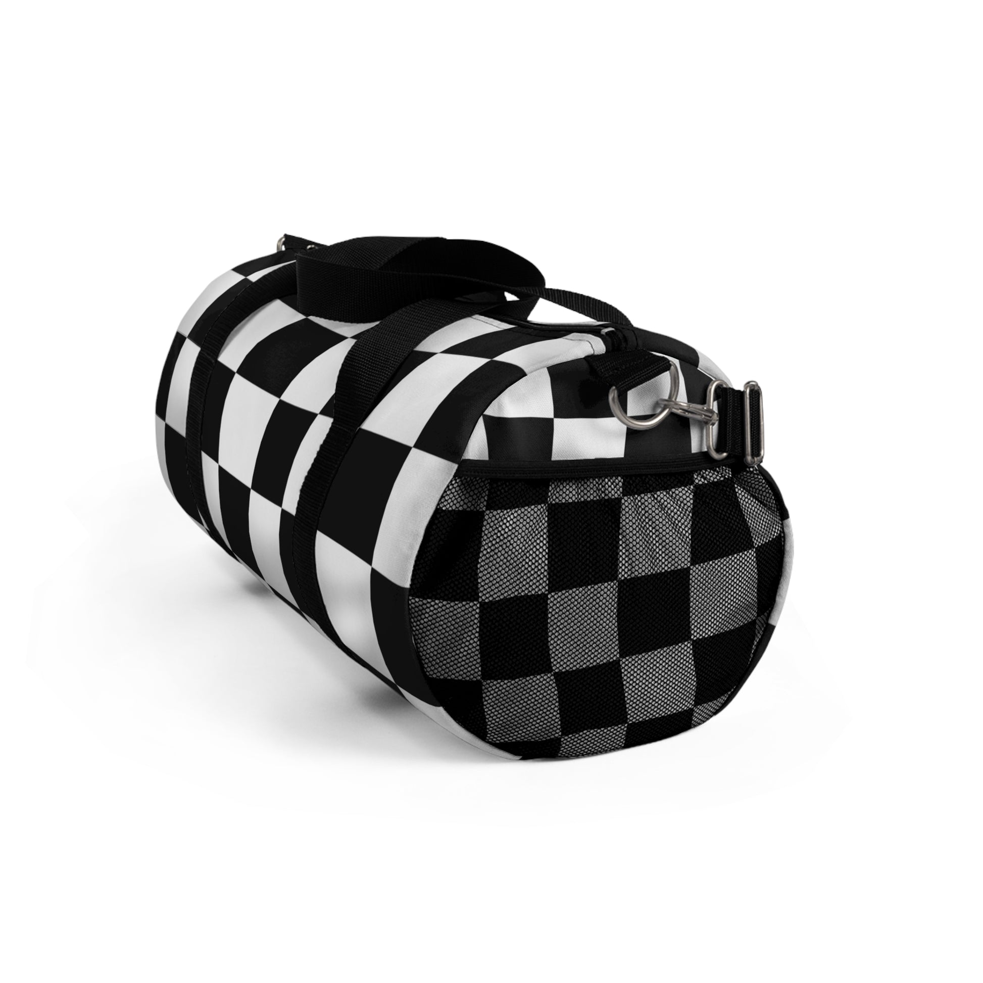 Checkerboard Black and White Duffel Bag, Artsulli - Art is Long, Life is Short, Bags, , , , , , , 
