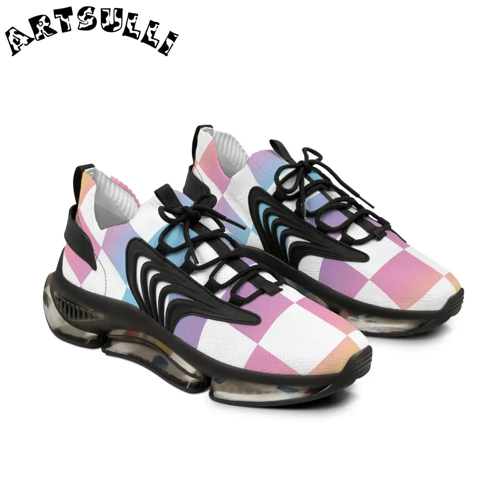 JAKKOUTTHEBXX Vaporwave Check Men’s Mesh Sneakers JAKKOUTTHEBXX