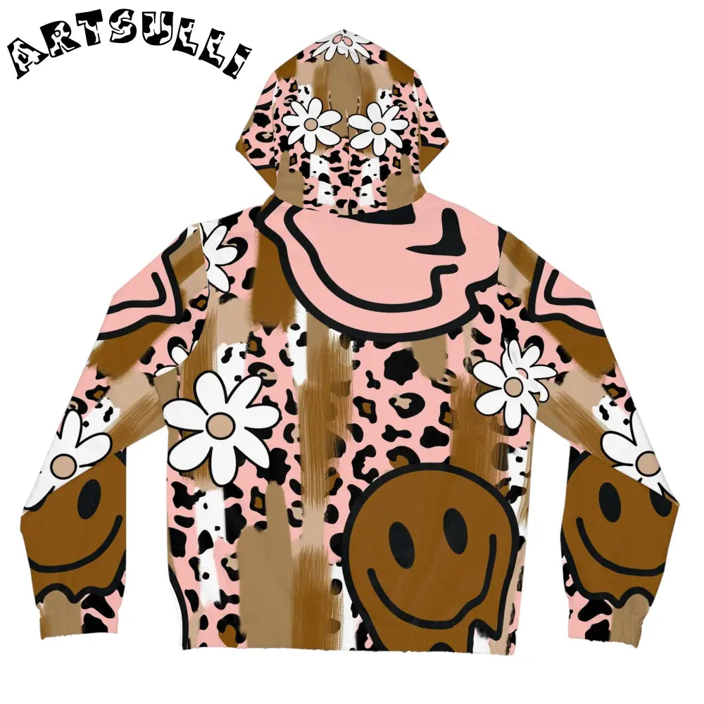 JAKKOUTTHEBXX Sutfin Ghosts Pop Art Women’s Full-Zip Hoodie (AOP)