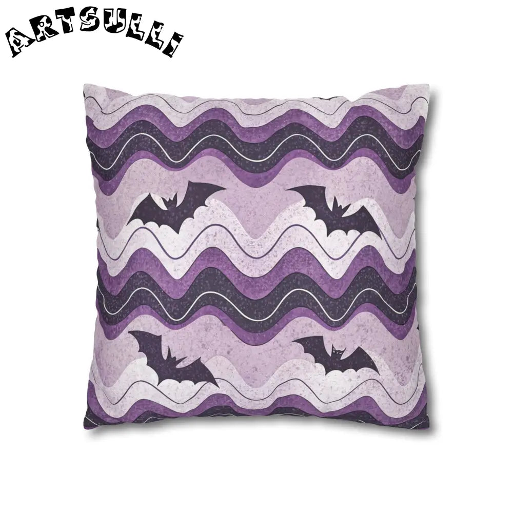 JAKKOUTTHEBXX Bat Wave Spun Polyester Square Pillowcase