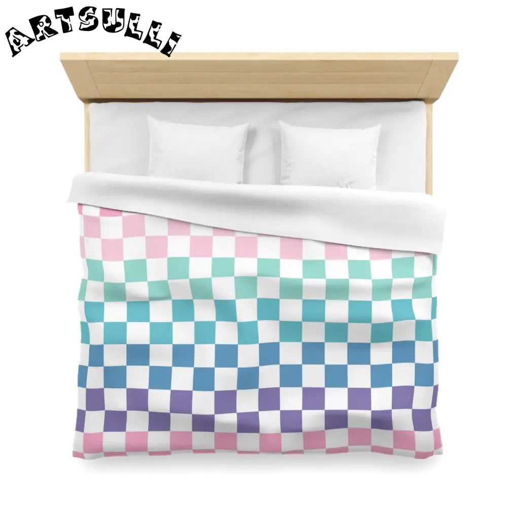 JAKKOUTTHEBXX Vaporwave Rainbow Checkerboard Multi-Color Microfiber