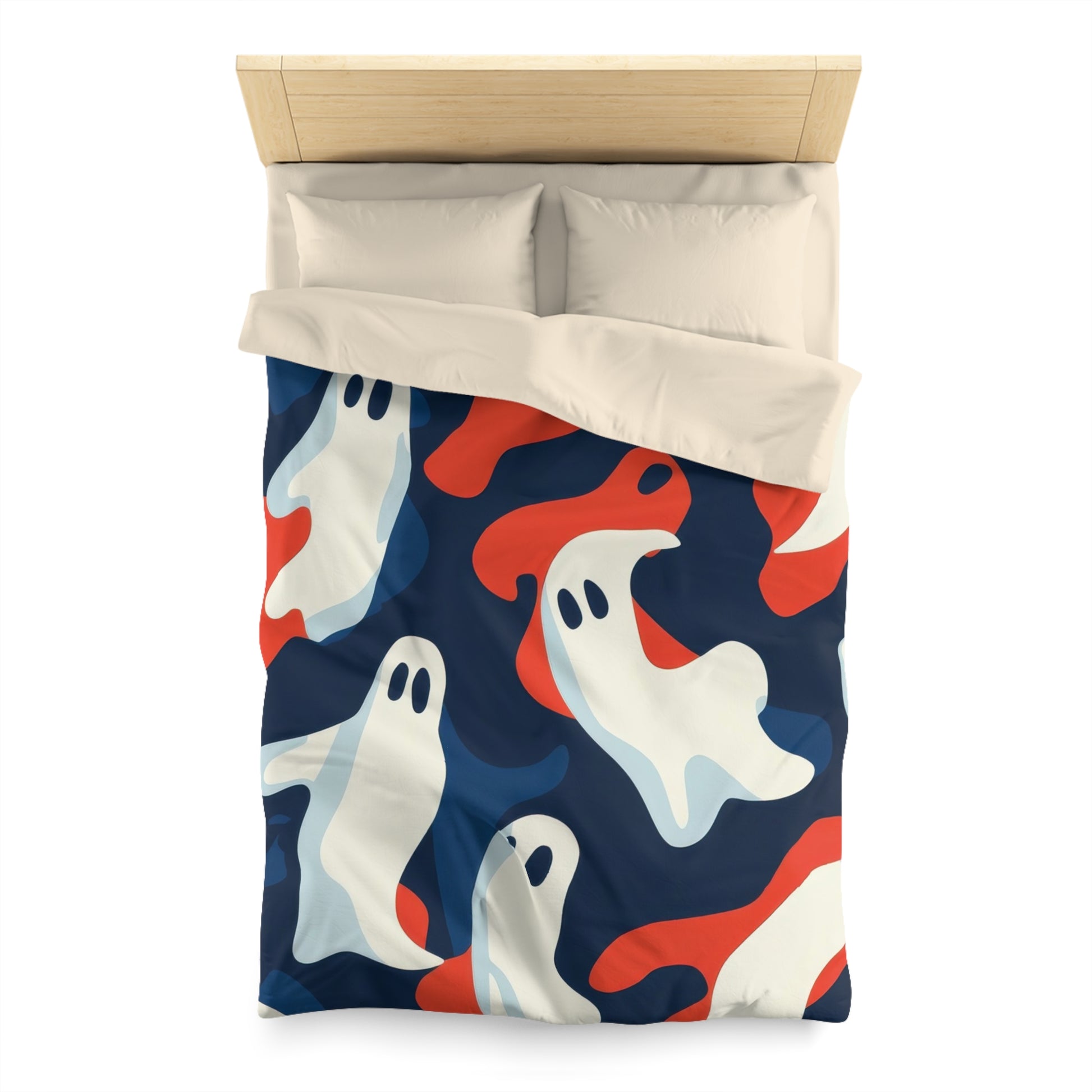 Camo Ghosts Microfiber Duvet Cover, Artsulli - Art is Long, Life is Short, Home Decor, , , , , , , 