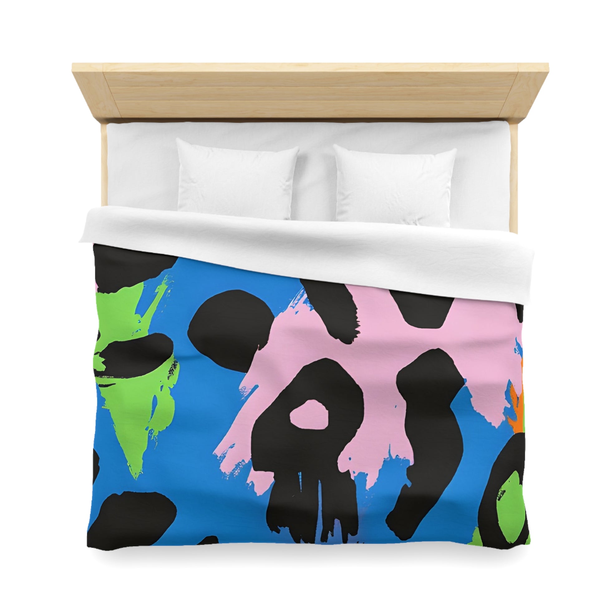 90s Neon Microfiber Duvet Cover, Artsulli - Art is Long, Life is Short, Home Decor, , , , , , , 