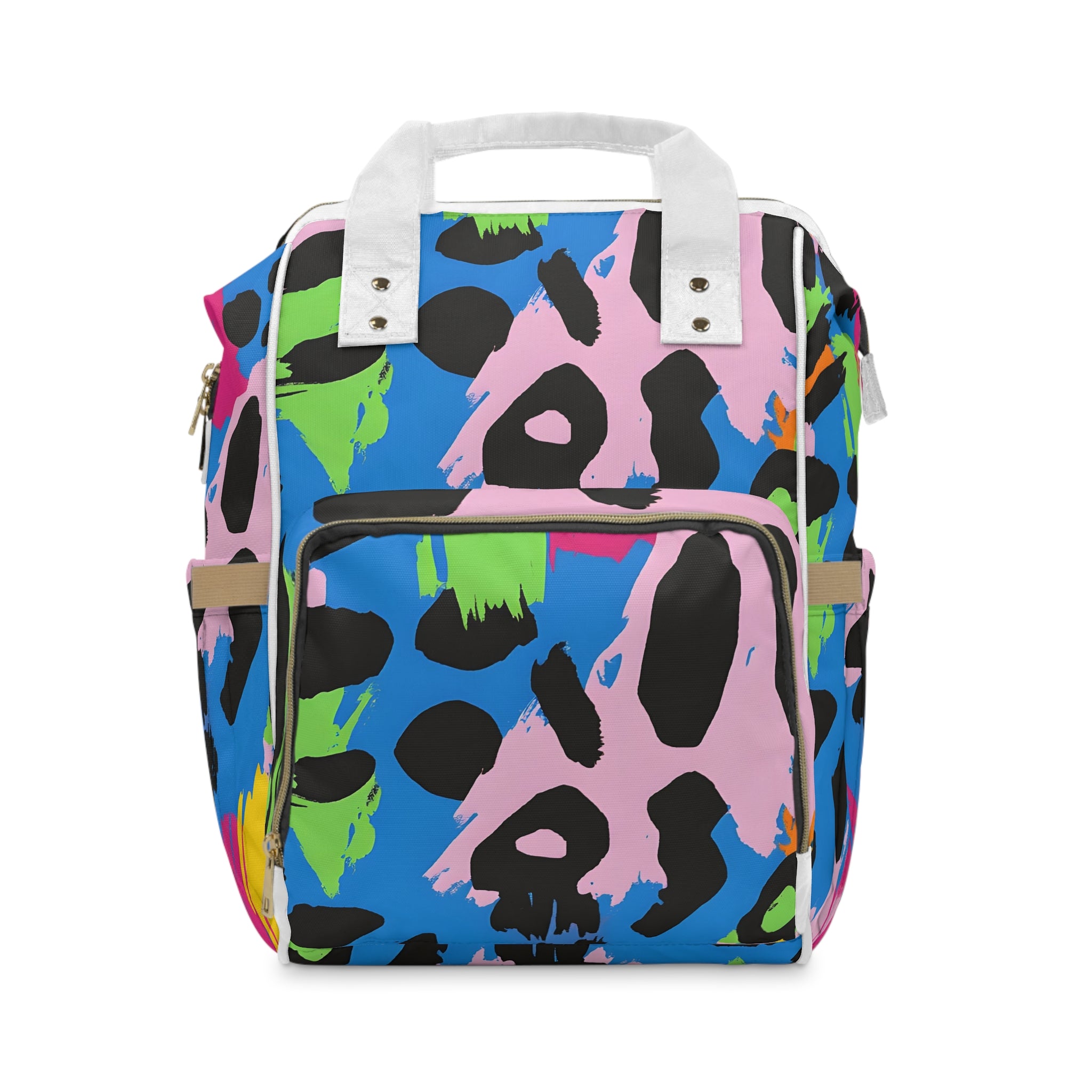 90s Neon Multifunctional Diaper Backpack, Artsulli - Art is Long, Life is Short, Bags, Size, 15.0" × 10.8" × 6.7'', , , , , 24502079304116718331