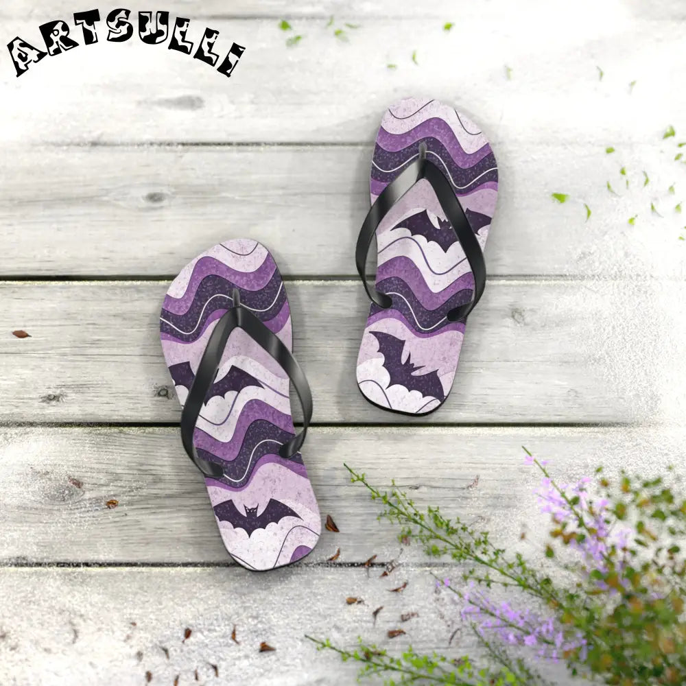 JAKKOUTTHEBXX Bat Wave Flip Flops JAKKOUTTHEBXX Artsulli - Art