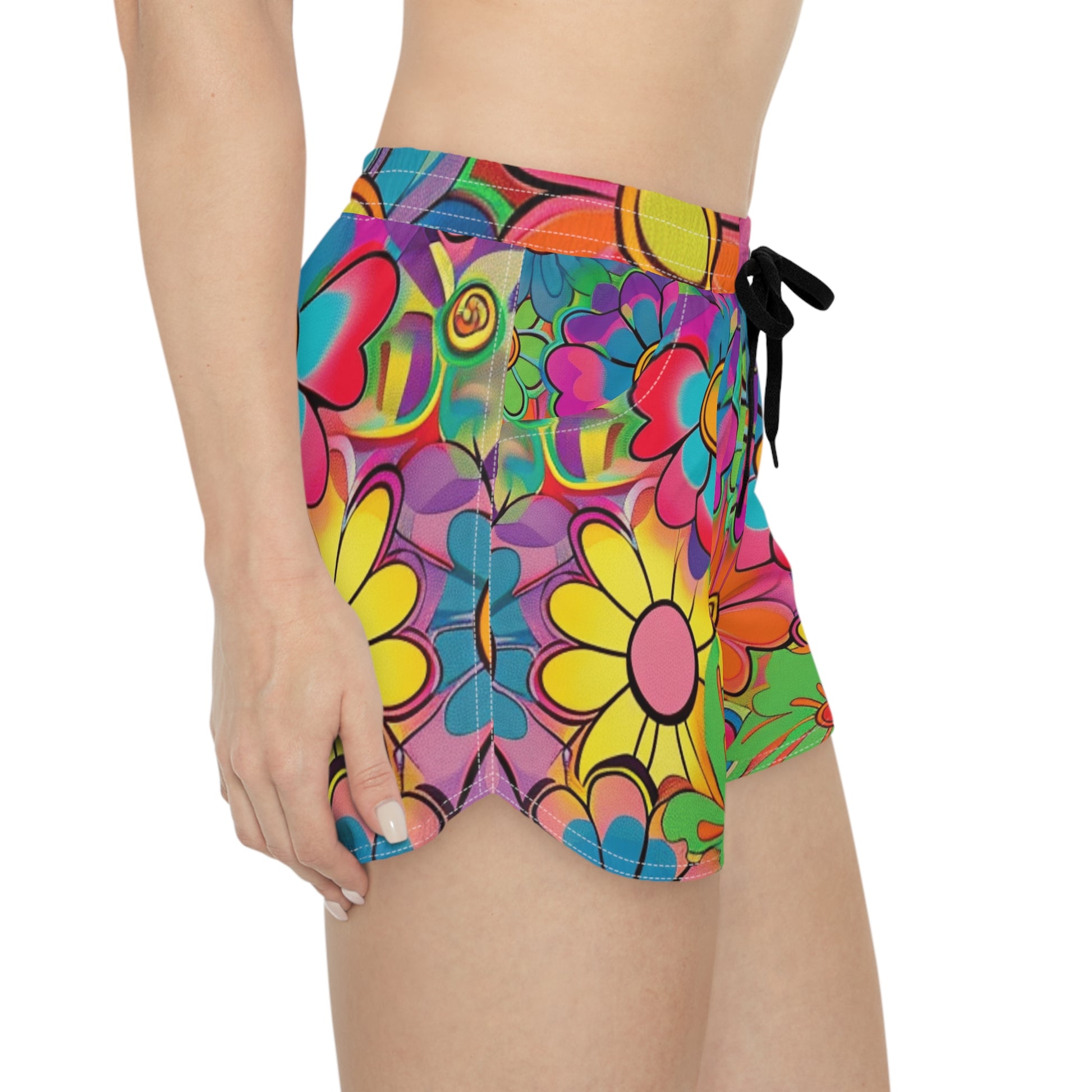 Chromatic Daisy Dream Women's Casual Shorts (AOP), Artsulli - Art is Long, Life is Short, All Over Prints, , , , , , , 