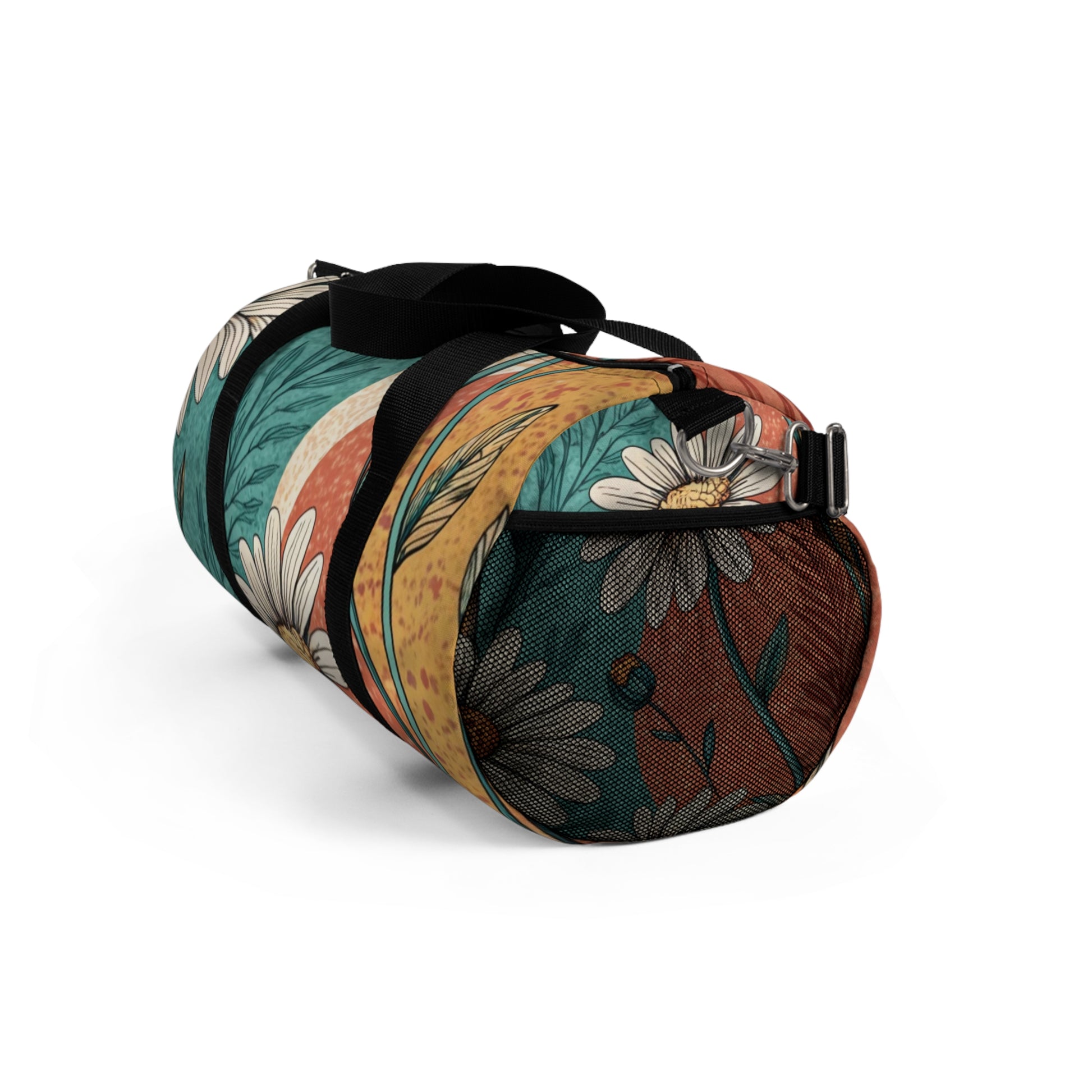 Retro Daisy Dream Duffel Bag, Artsulli - Art is Long, Life is Short, Bags, , , , , , , 