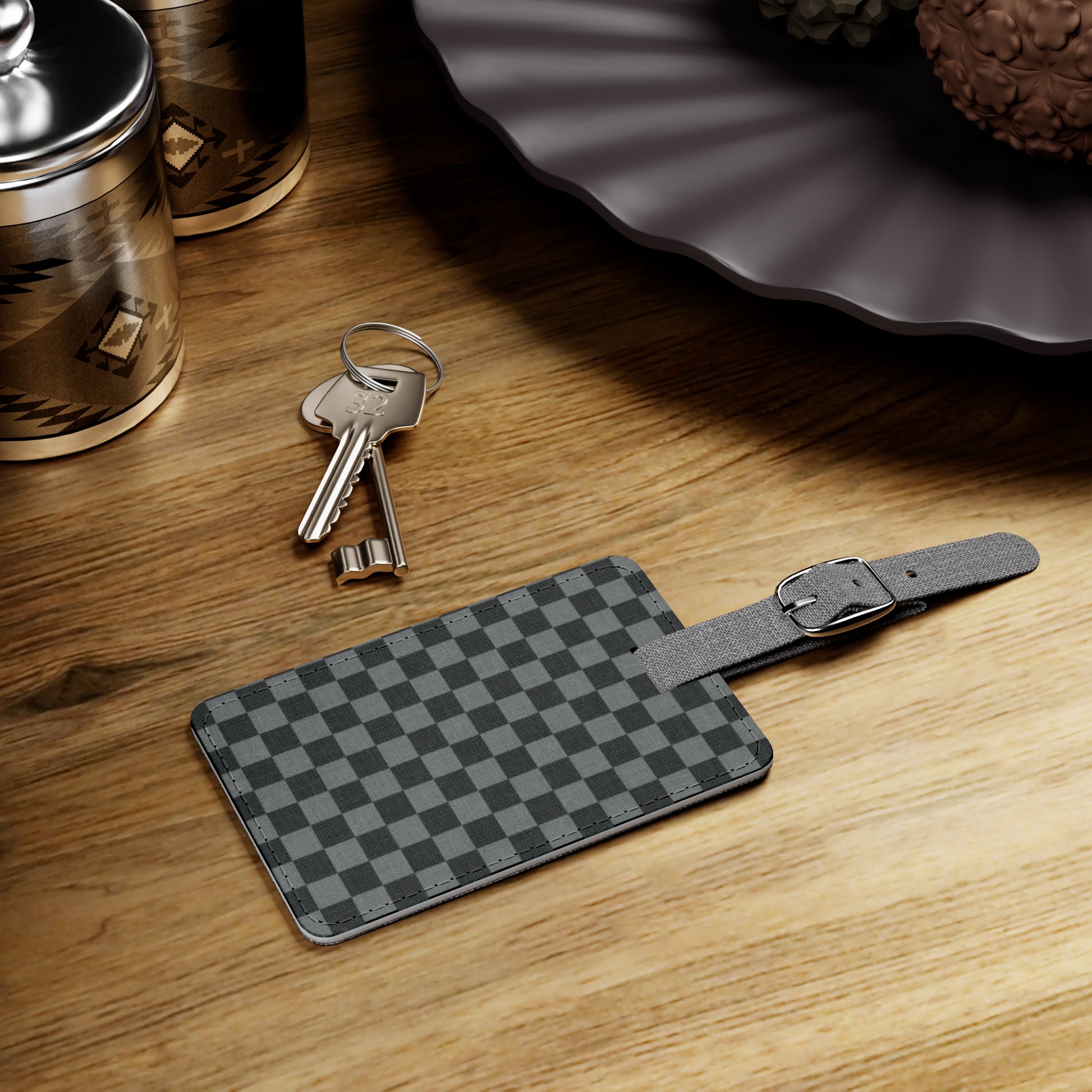8K Void Surfer Saffiano Polyester Luggage Tag, Rectangle, Artsulli - Art is Long, Life is Short, Accessories, , , , , , , 