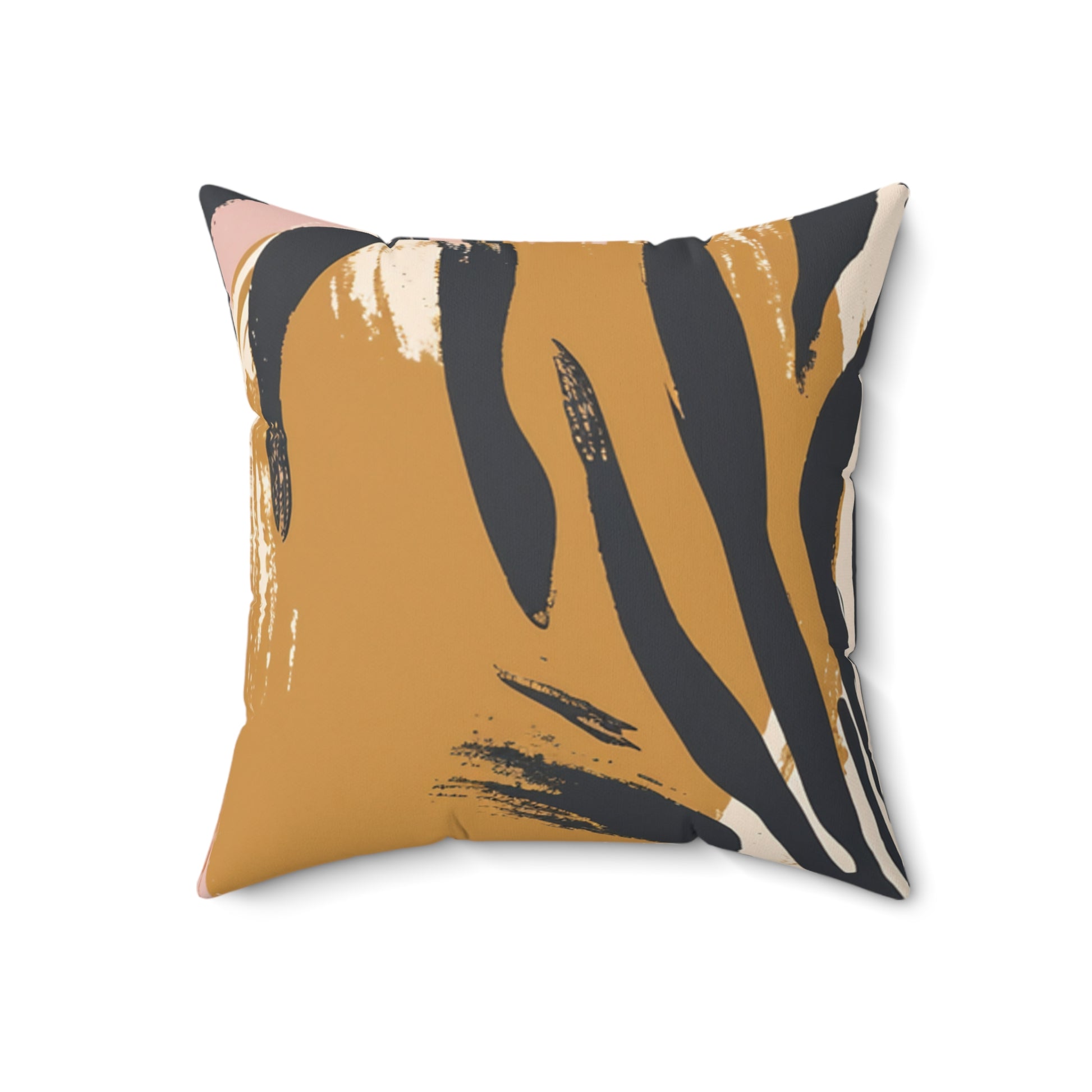 Zebra Brush Strokes Faux Suede Square Pillow, Artsulli - Art is Long, Life is Short, Home Decor, Size, 18" × 18", , , , , 17525782399982