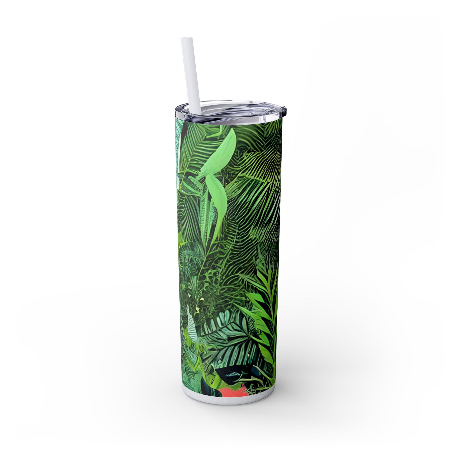 Jungle Zebra Art Skinny Tumbler with Straw, 20oz, Artsulli - Art is Long, Life is Short, Mug, , , , , , , 