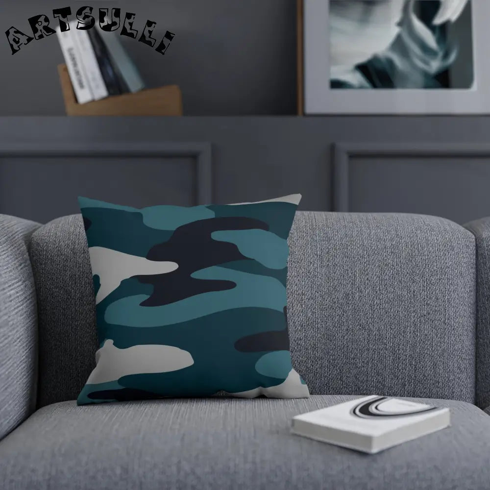 JAKKOUTTHEBXX Blue Camouflage Cushion JAKKOUTTHEBXX Artsulli - Art