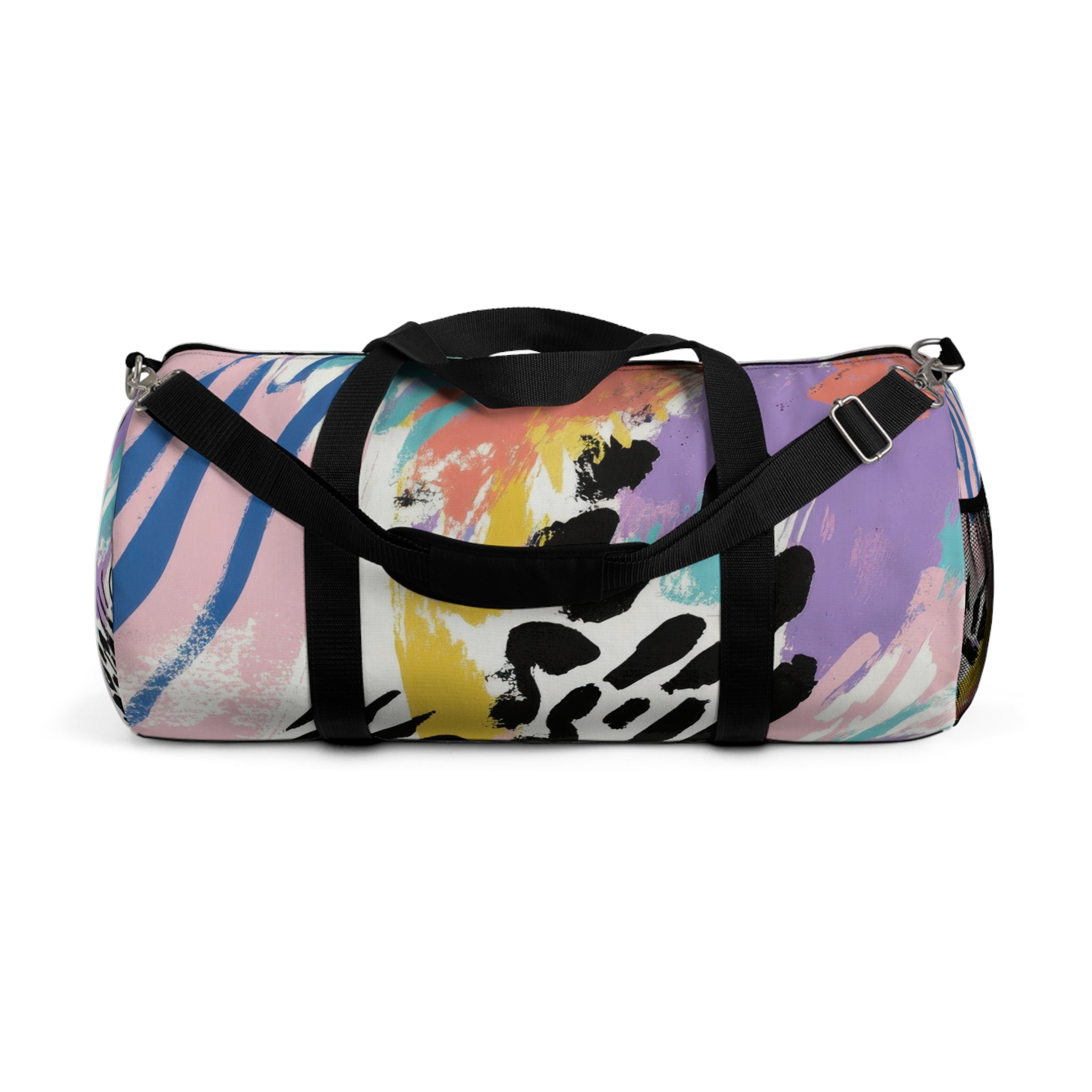 Wild Zebra Stripes x Paint Brush Strokes Multi-Color II Duffel Bag, Artsulli - Art is Long, Life is Short, Bags, Size, Large, , , , , 15728830373198