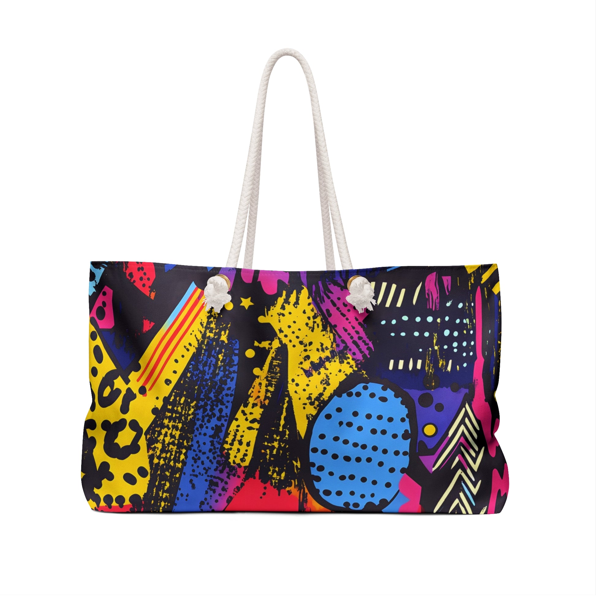 Retro Riot 80s Graffiti Stars Weekender Bag, Artsulli - Art is Long, Life is Short, Bags, , , , , , , 