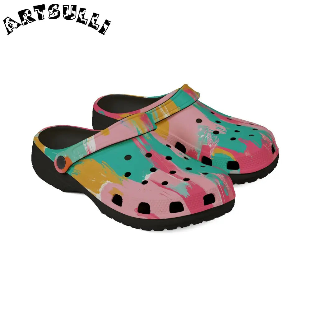 JAKKOUTTHEBXX Preppy Pixel Bloom EVA Foam Rubber Shoes (AOP)