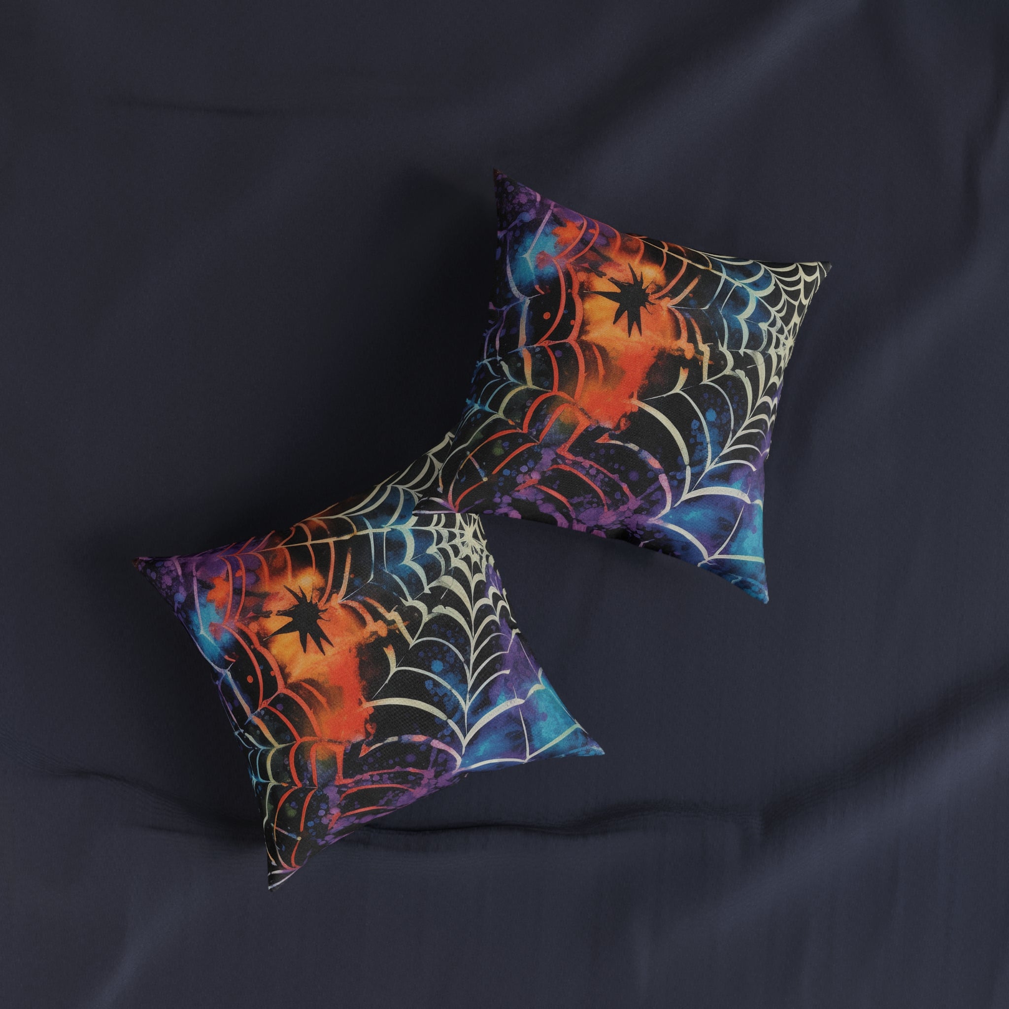 Spider Web Tie Dye Square Pillow, Artsulli - Art is Long, Life is Short, Home Decor, , , , , , , 