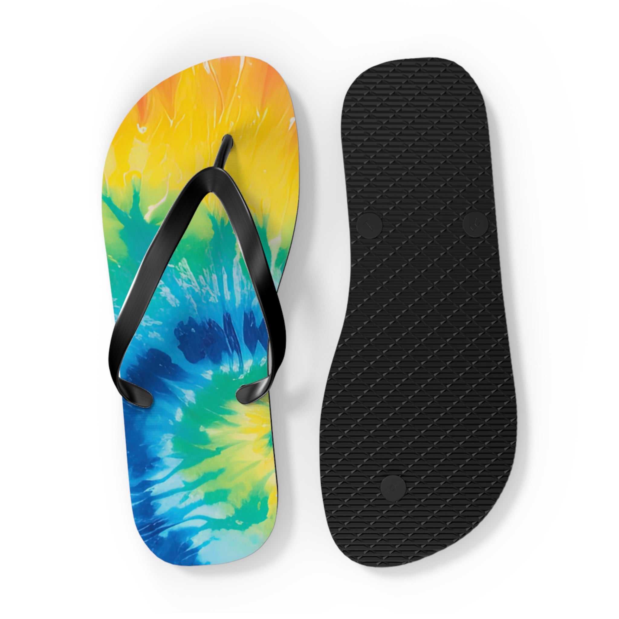 Tie Dye Flip Flops, Artsulli - Art is Long, Life is Short, Shoes, , , , , , , 