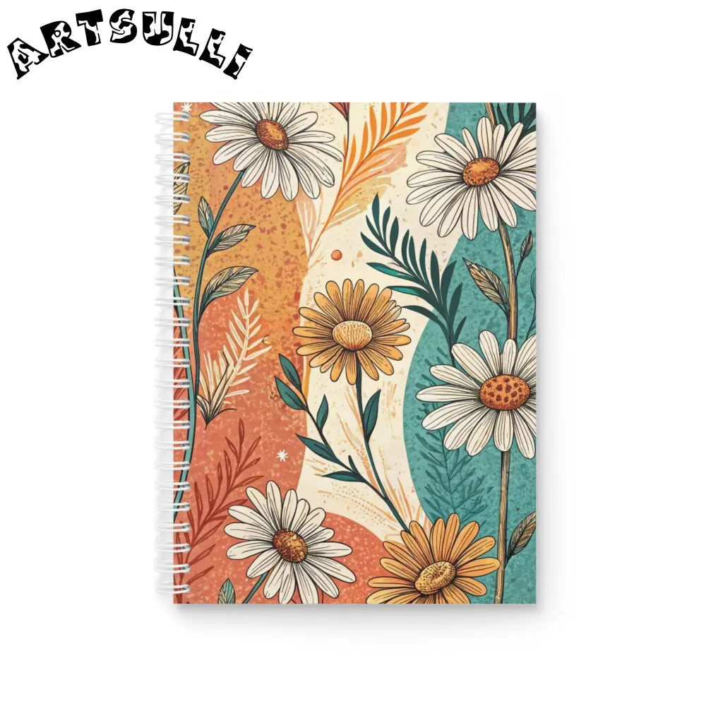 JAKKOUTTHEBXX Retro Daisy Dream Spiral Notebook JAKKOUTTHEBXX