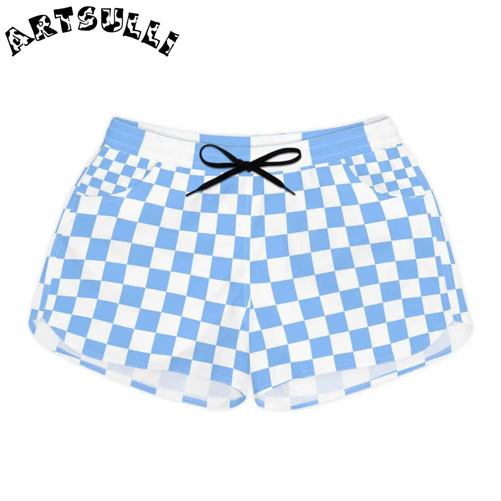 80s Surf Magic SVG Women's Casual Shorts (AOP), Artsulli - Art is Long, Life is Short, All Over Prints, Size, S, Color, Black drawstring, , , 17034022557850574933