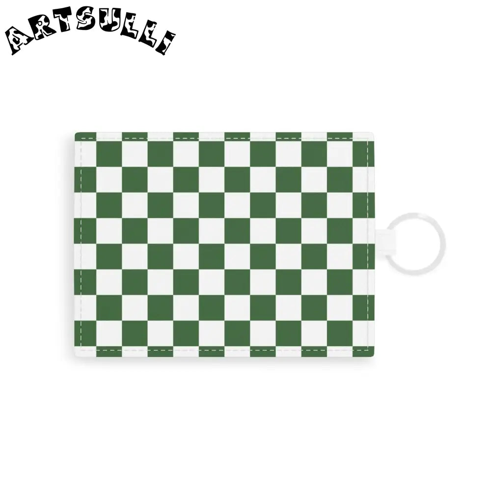 JAKKOUTTHEBXX Checkerboard White and Dark Green Saffiano Leather