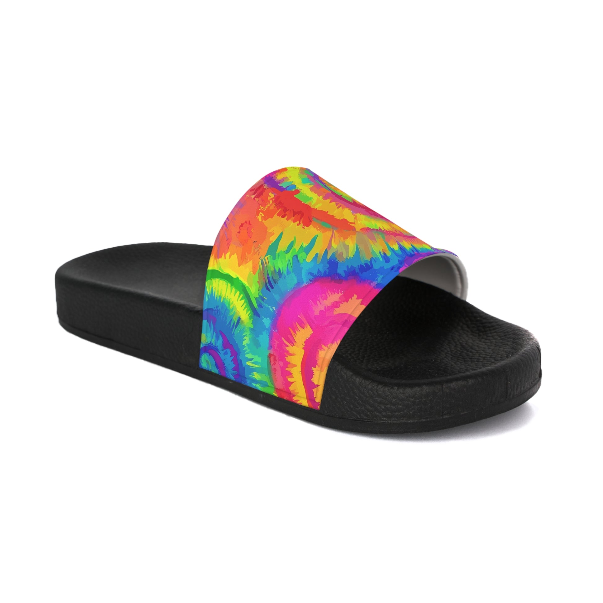 Arcane Tie Dye Men's Slide Sandals, Artsulli - Art is Long, Life is Short, Shoes, , , , , , , 