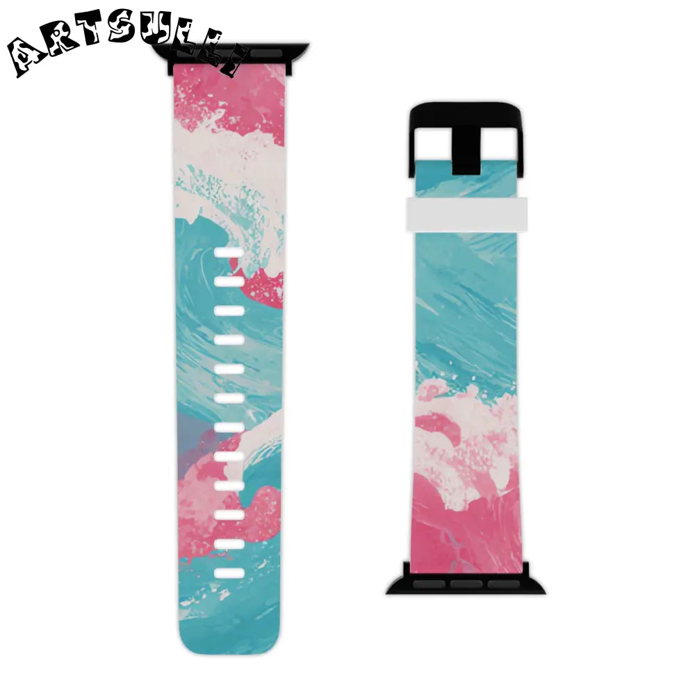 JAKKOUTTHEBXX The Great Pastelwave Pink and Blue Watch Band