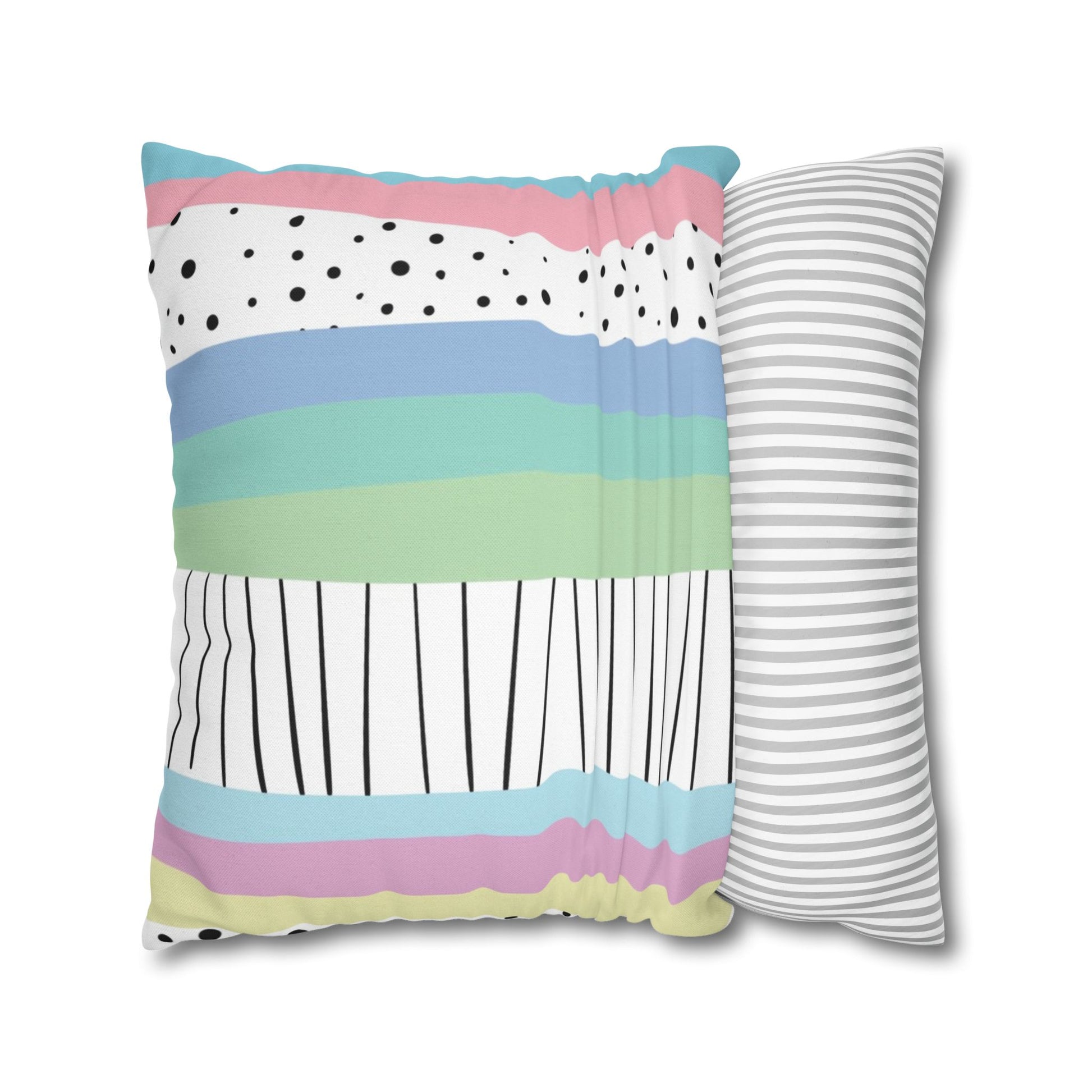 Spun Polyester Square Pillowcase, Artsulli - Art is Long, Life is Short, Home Decor, , , , , , , 