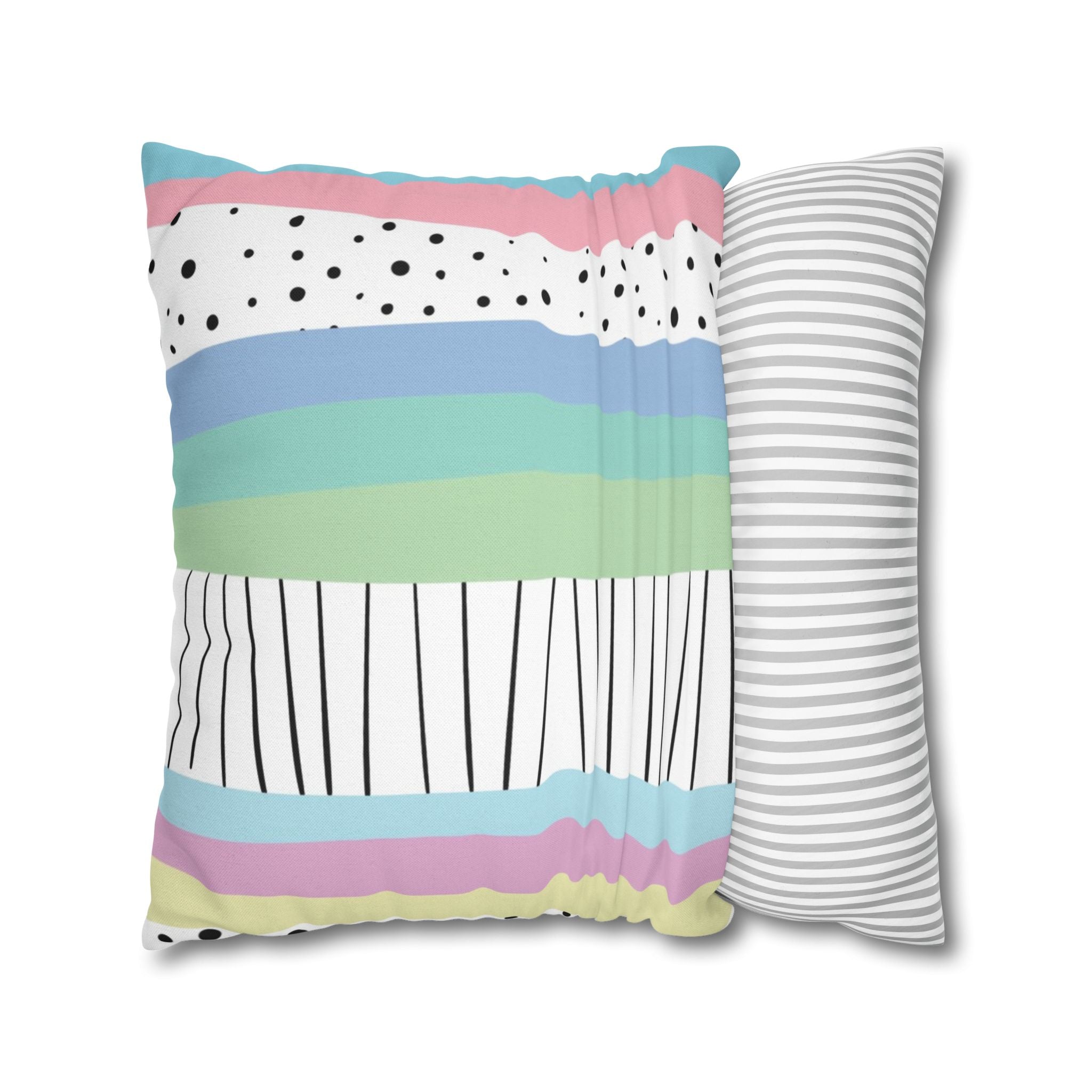 Spun Polyester Square Pillowcase, Artsulli - Art is Long, Life is Short, Home Decor, , , , , , , 