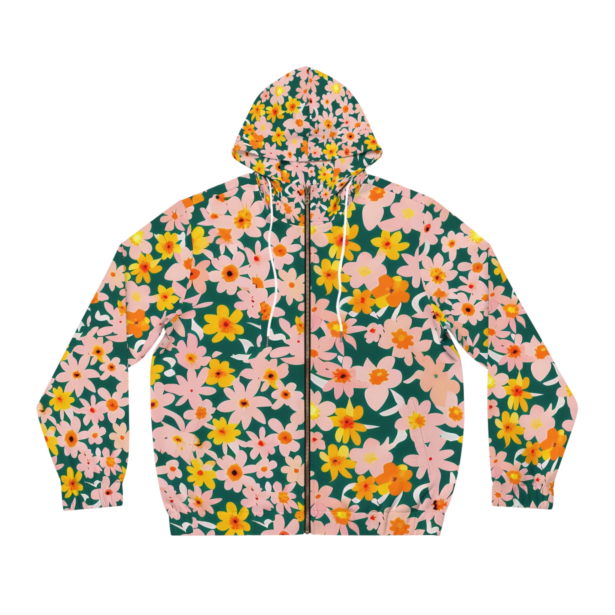 Men's Full-Zip Hoodie (AOP), Artsulli - Art is Long, Life is Short, All Over Prints, Size, S, Color, White, , , 82386558024357103123