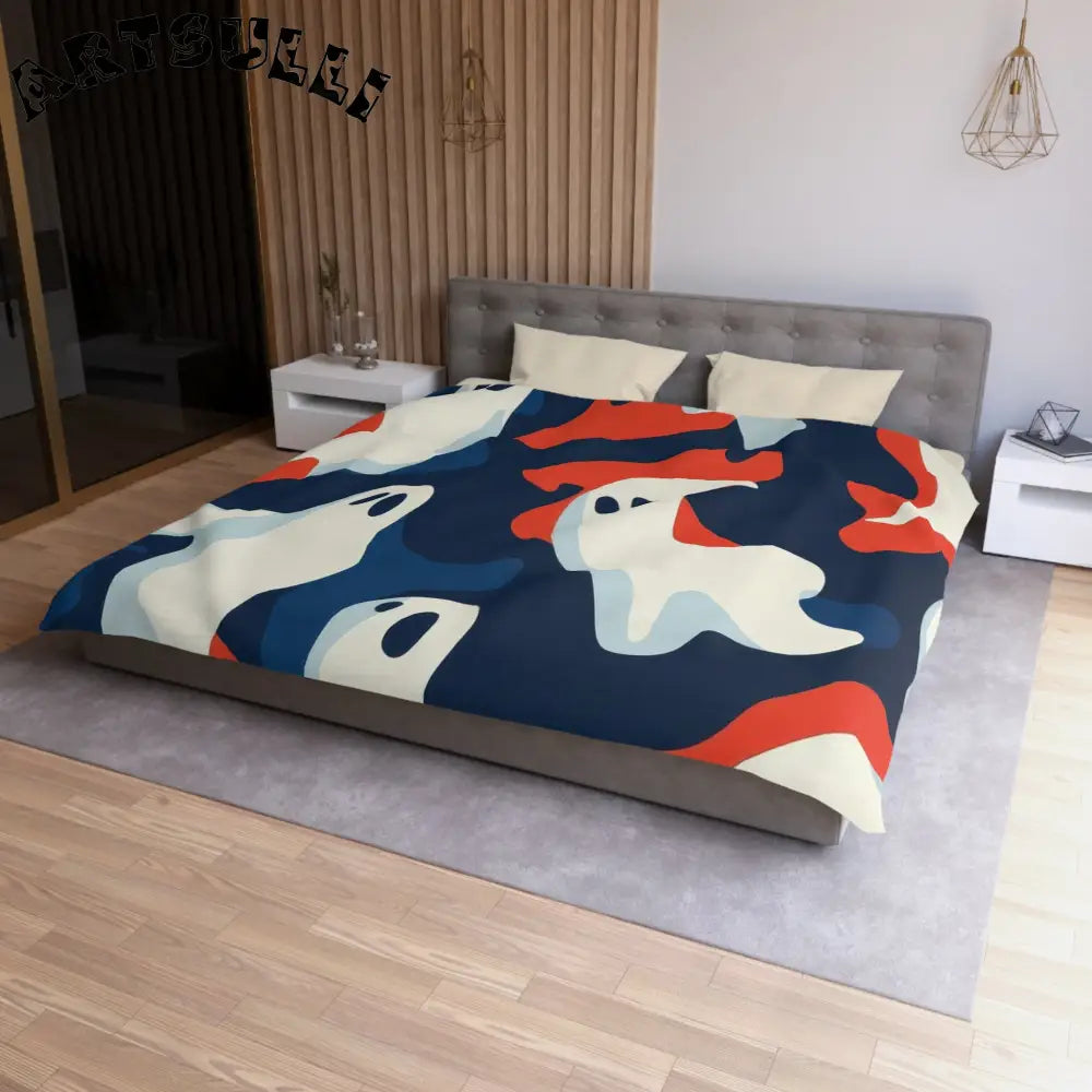 JAKKOUTTHEBXX Camo Ghosts Microfiber Duvet Cover JAKKOUTTHEBXX