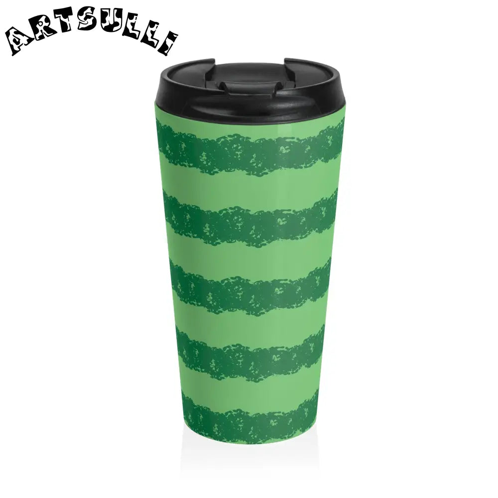 JAKKOUTTHEBXX Watermelon Green Stainless Steel Travel Mug