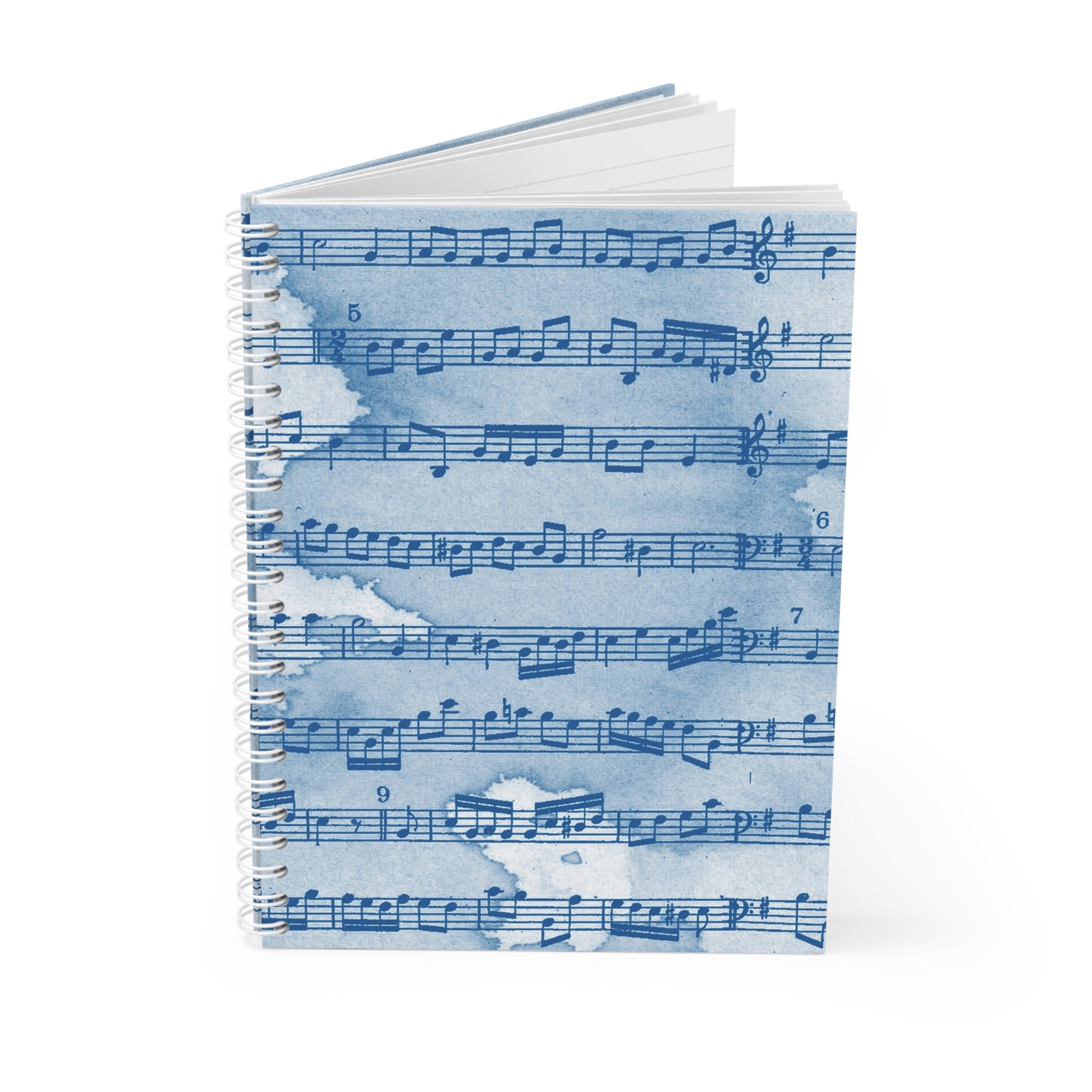 Drip Spill Type Beat Sheet Music Blue Spiral Notebook, Artsulli - Art is Long, Life is Short, Paper products, , , , , , , 