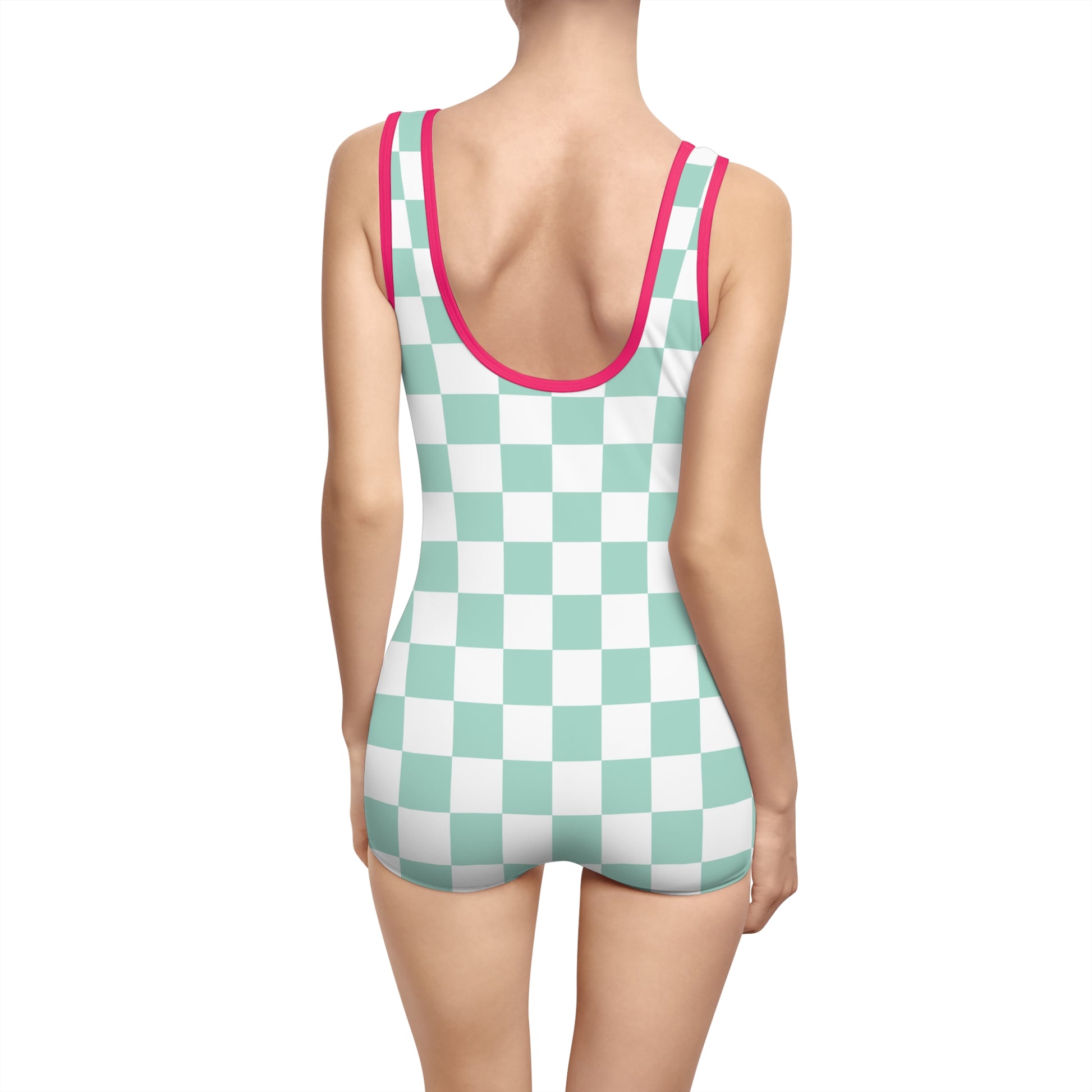 Chessboard II Women's Vintage Swimsuit (AOP), Artsulli - Art is Long, Life is Short, All Over Prints, , , , , , , 