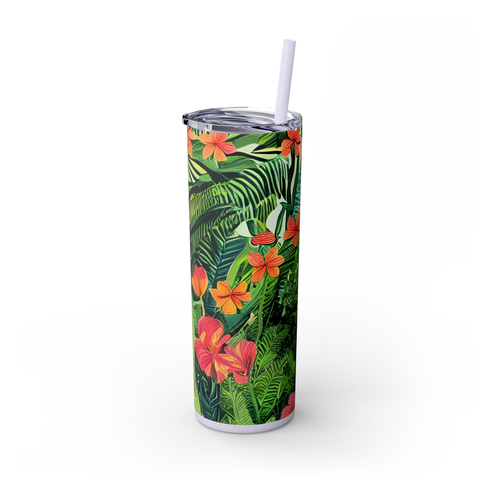 Jungle Zebra Art Skinny Tumbler with Straw, 20oz, Artsulli - Art is Long, Life is Short, Mug, , , , , , , 