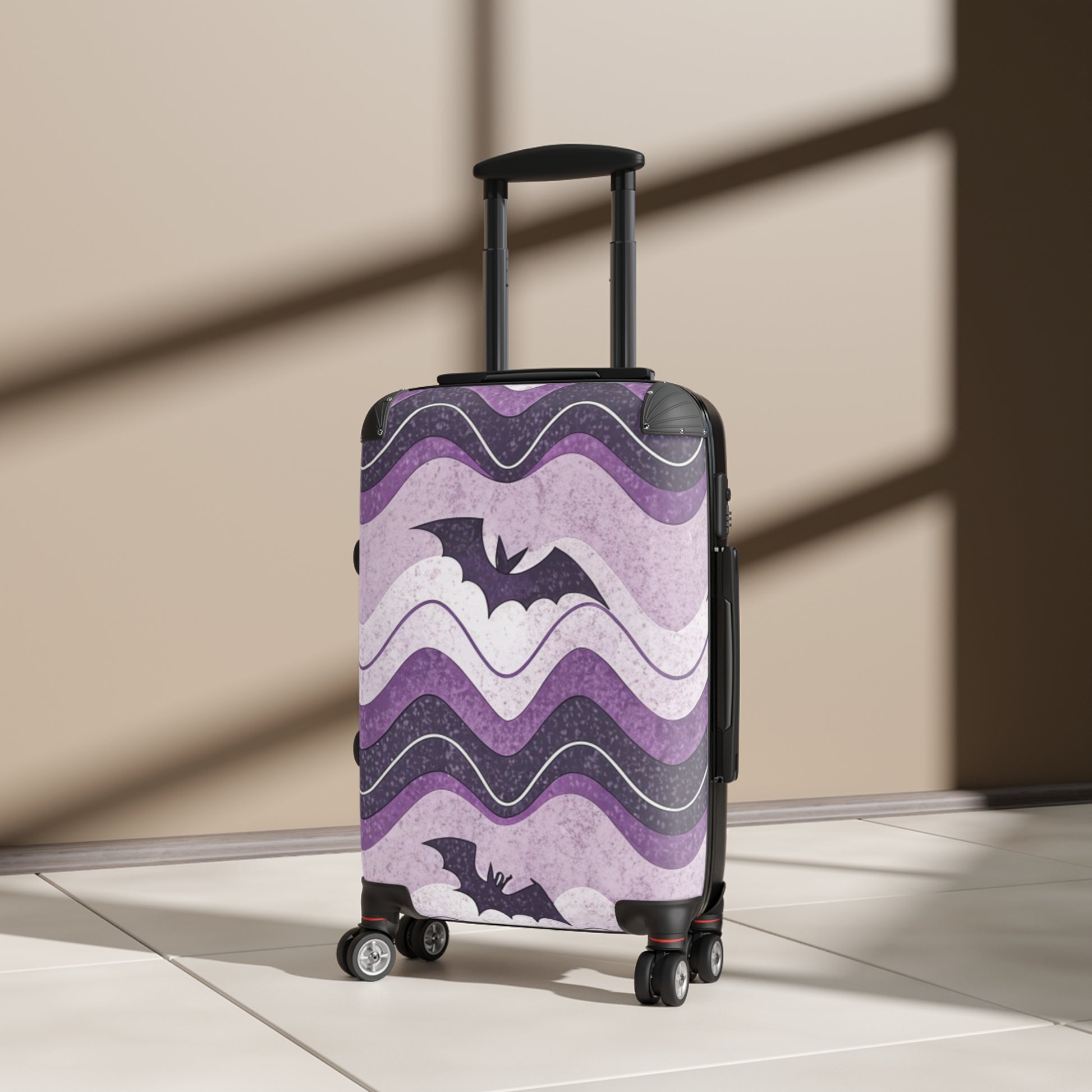 Bat Wave Suitcase, Artsulli - Art is Long, Life is Short, Bags, , , , , , , 