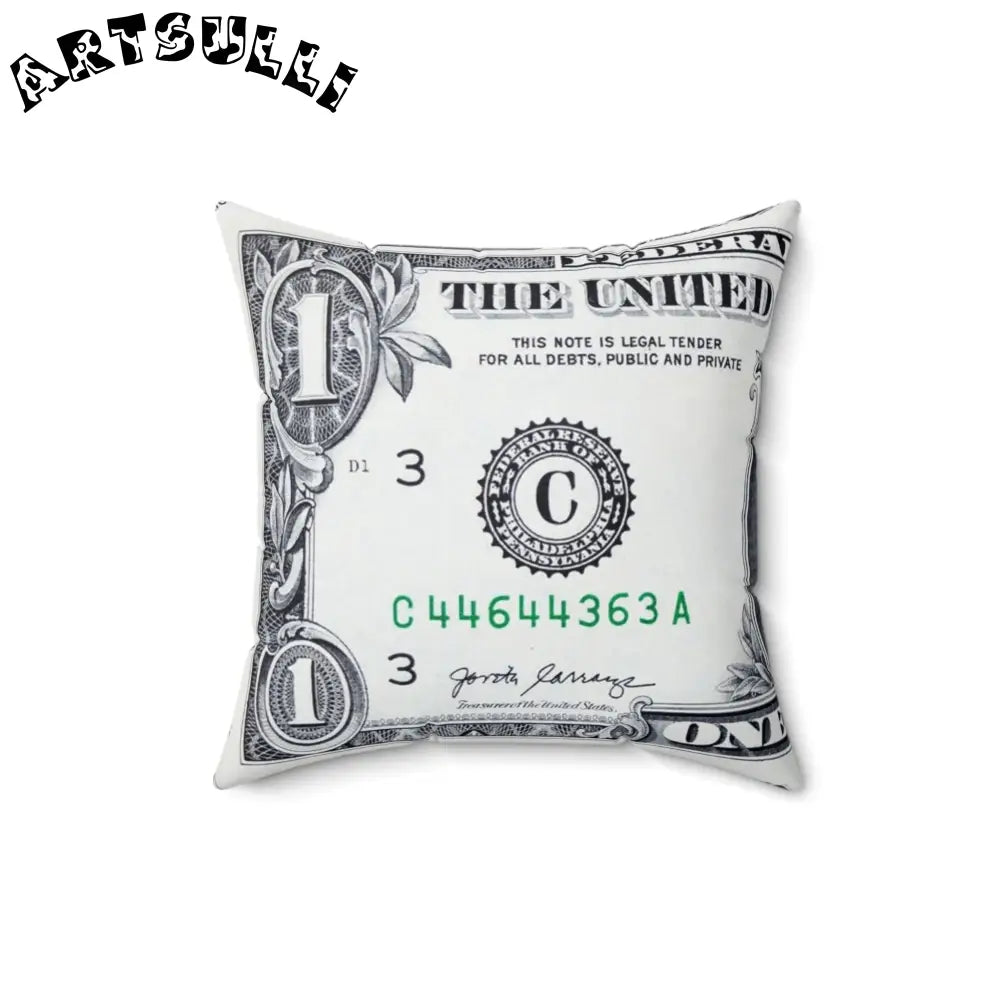 JAKKOUTTHEBXX Dollar Bill Statement Indoor Pillow 2025