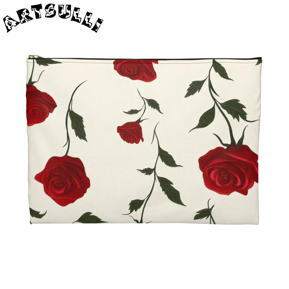 JAKKOUTTHEBXX Red Roses Accessory Pouch JAKKOUTTHEBXX Artsulli - Art